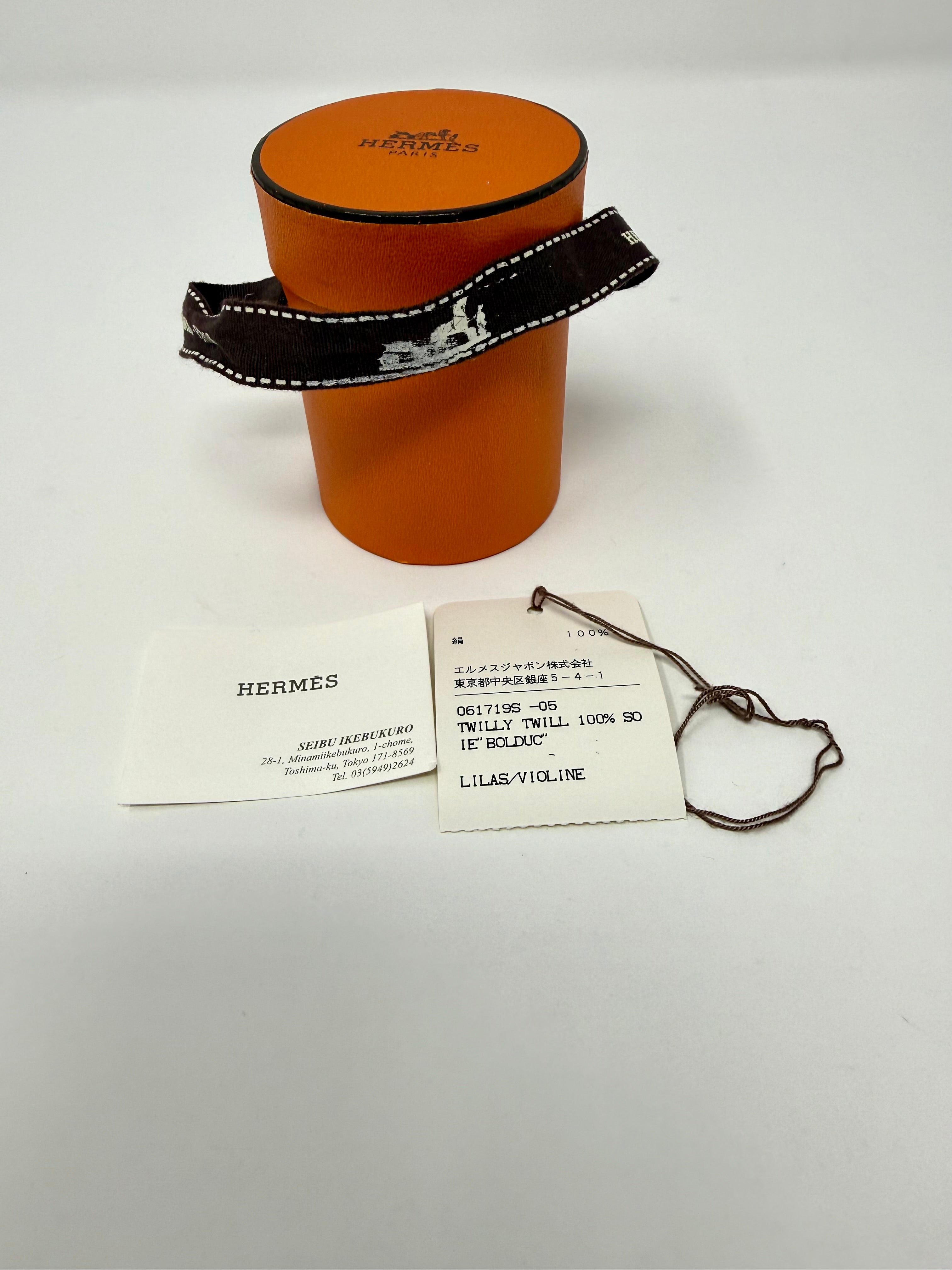 Hermès Bolduc Twilly – Lilas / Violine