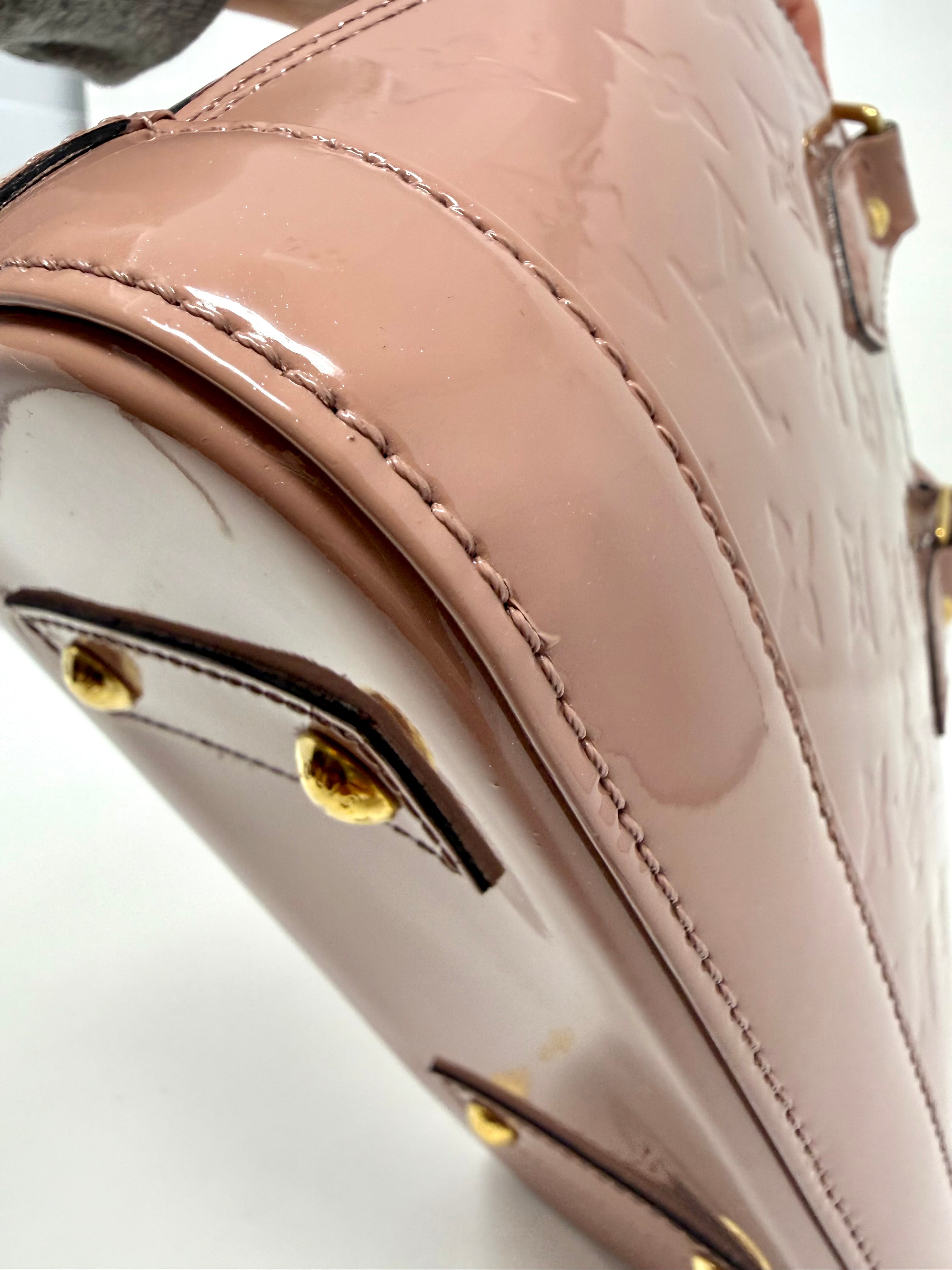 Louis Vuitton Alma BB Monogram Vernis Rose Velours Dusty Pink Bag (2012)