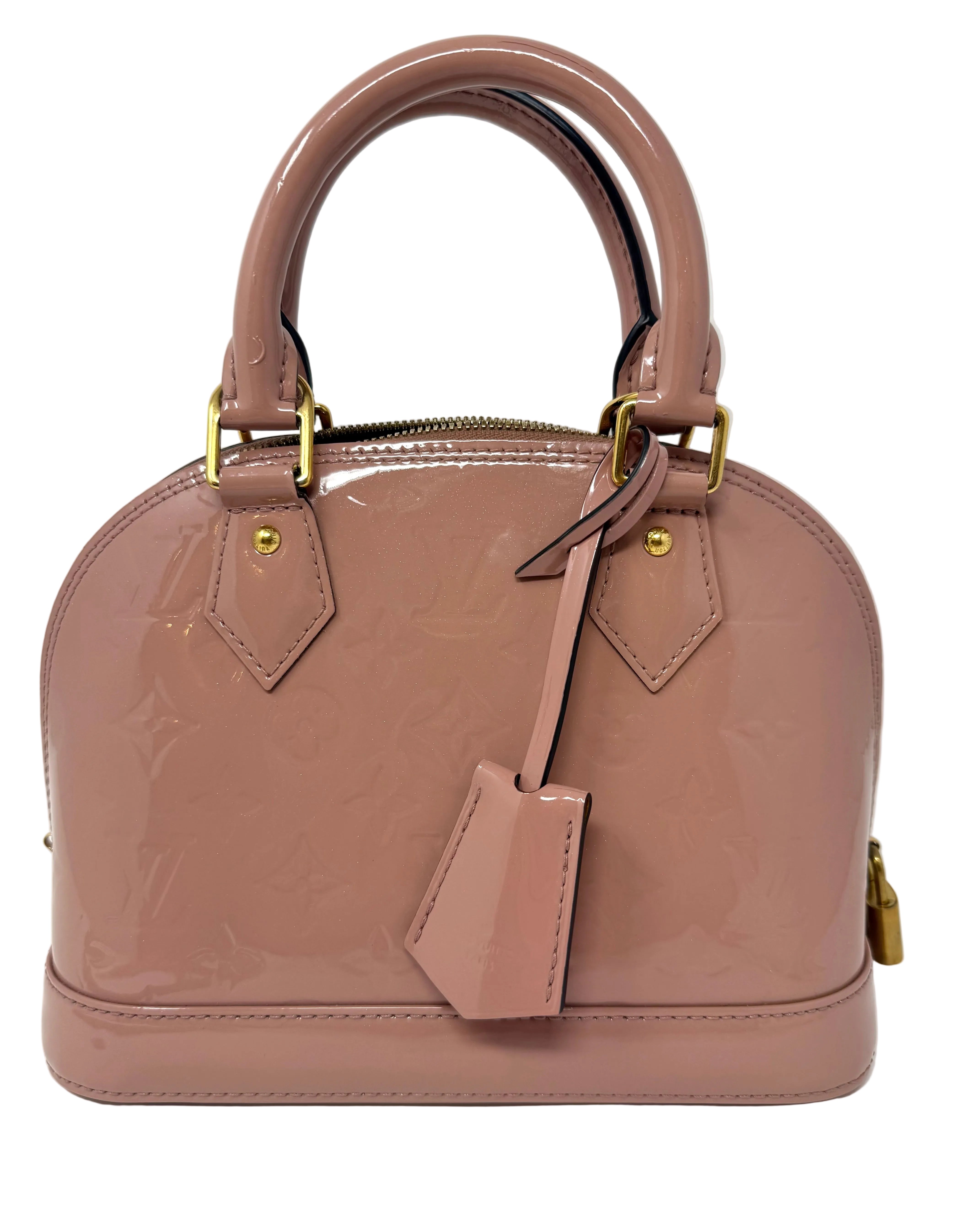 Louis Vuitton Alma BB Monogram Vernis Rose Velours Dusty Pink Bag (2012)
