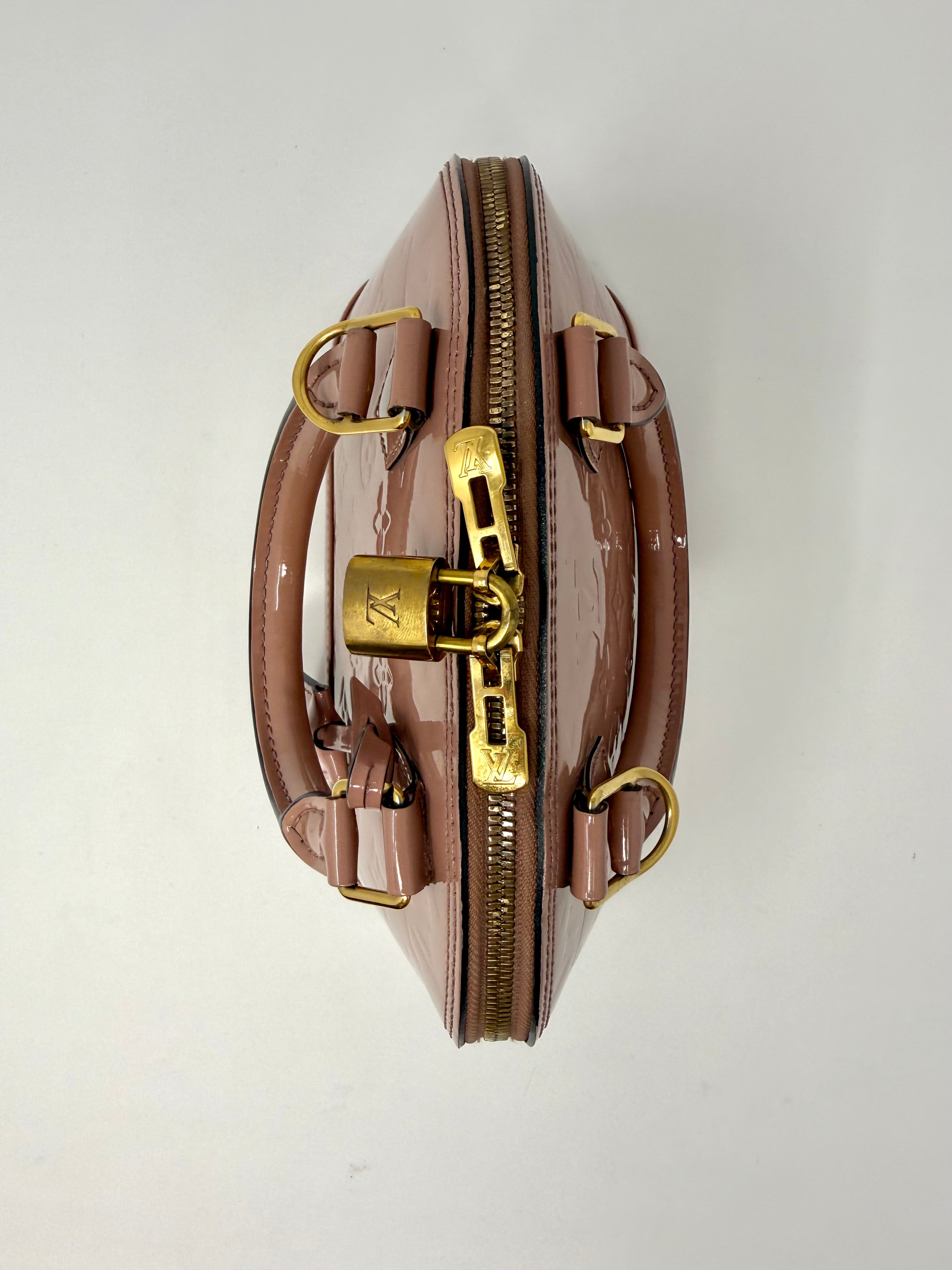 Louis Vuitton Alma BB Monogram Vernis Rose Velours Dusty Pink Bag (2012)