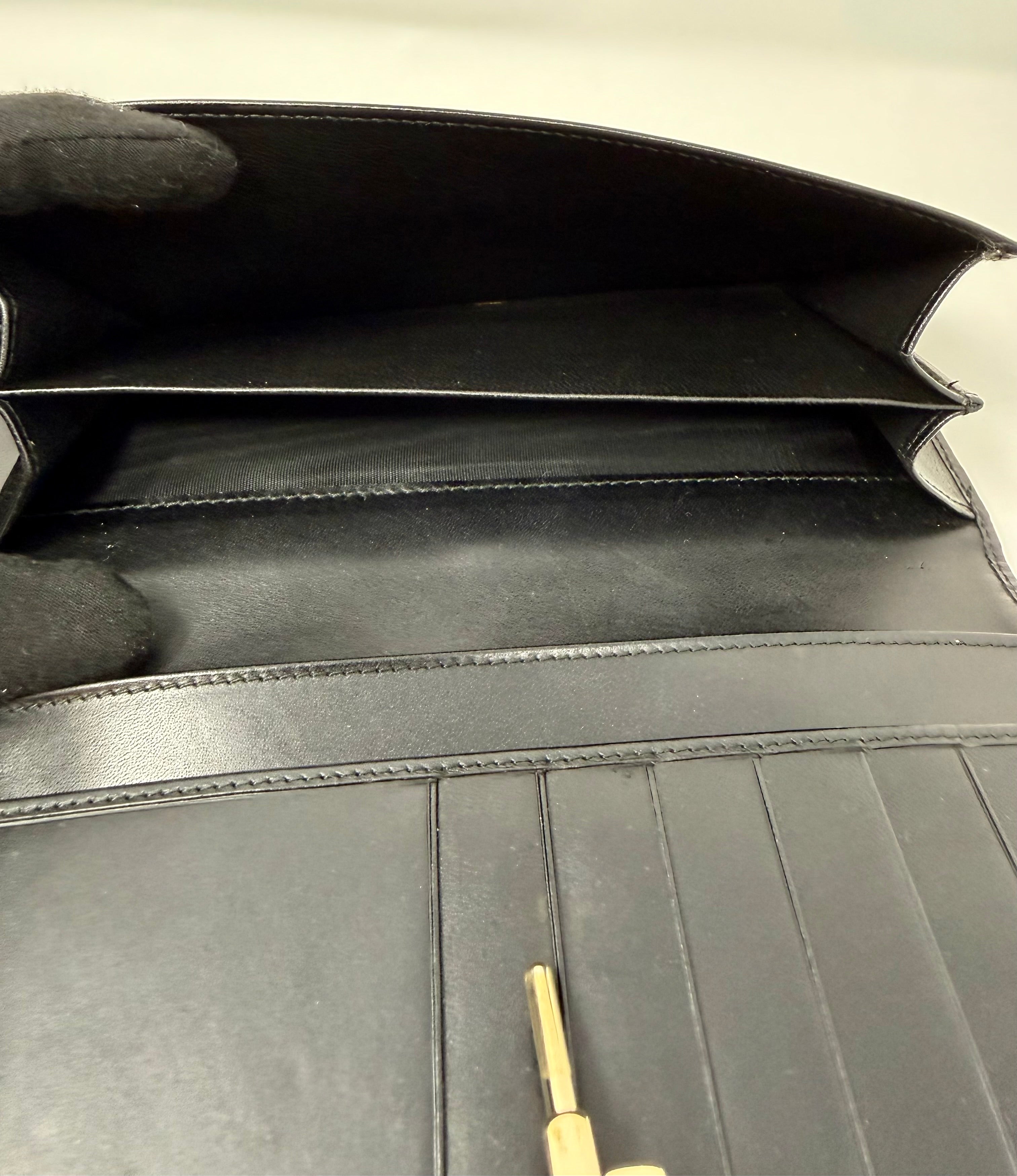 Gucci Jackie Continental Long Wallet – Black Leather, Vintage Y2K
