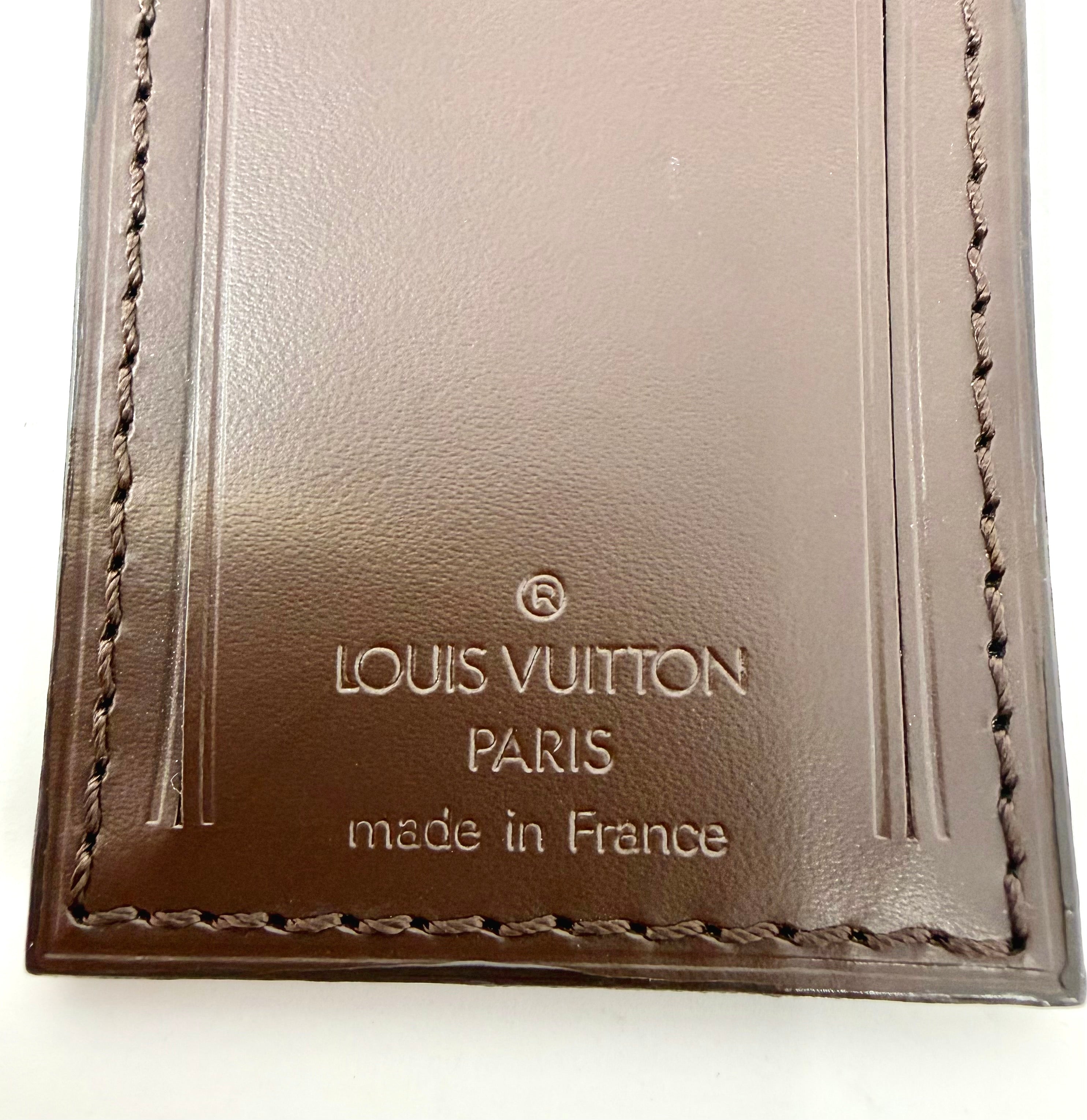 Louis Vuitton Calfskin Luggage Tag – Ebene, Excellent Condition
