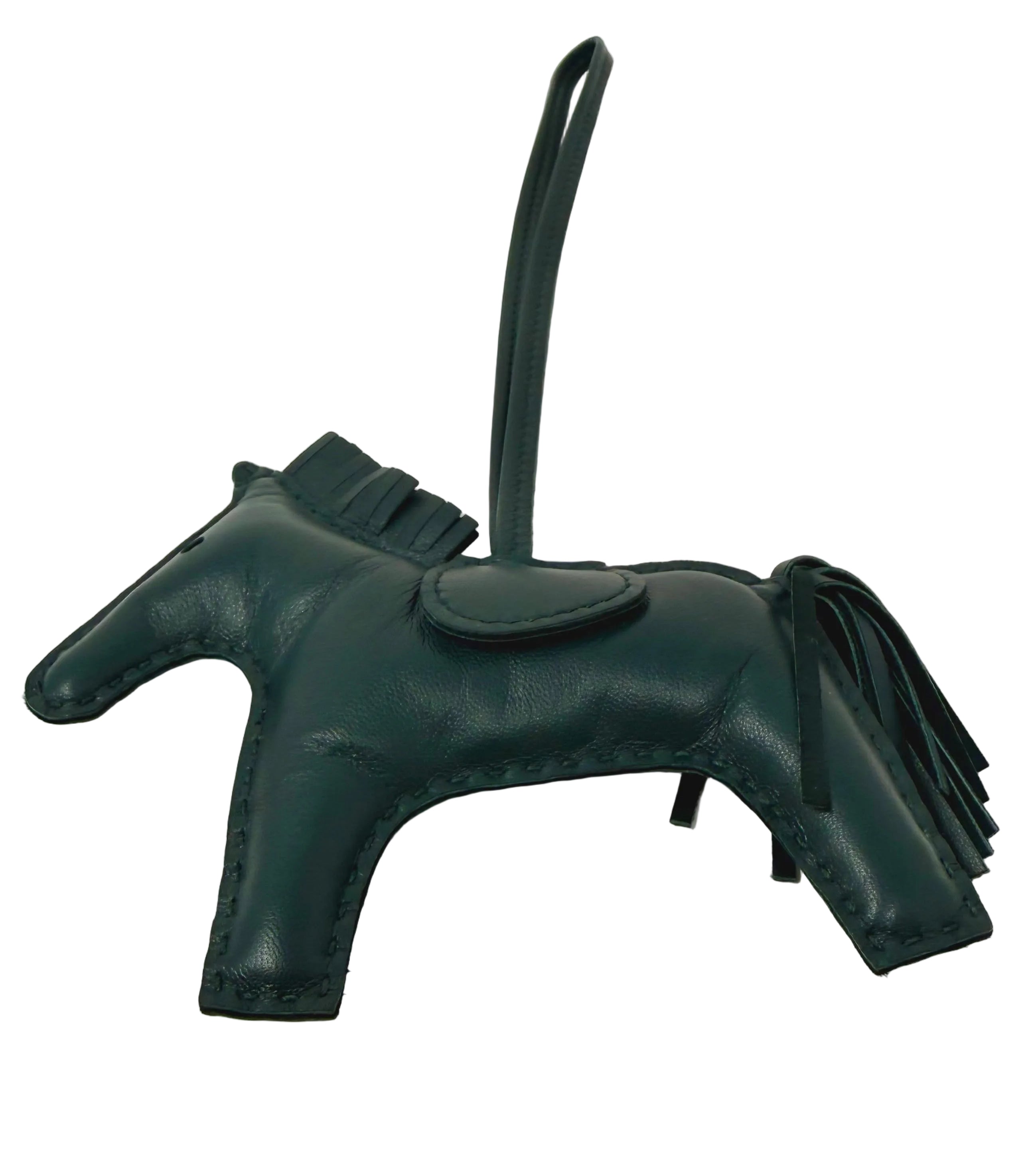Hermès Rodeo PM Bag Charm in Vert Cyprès