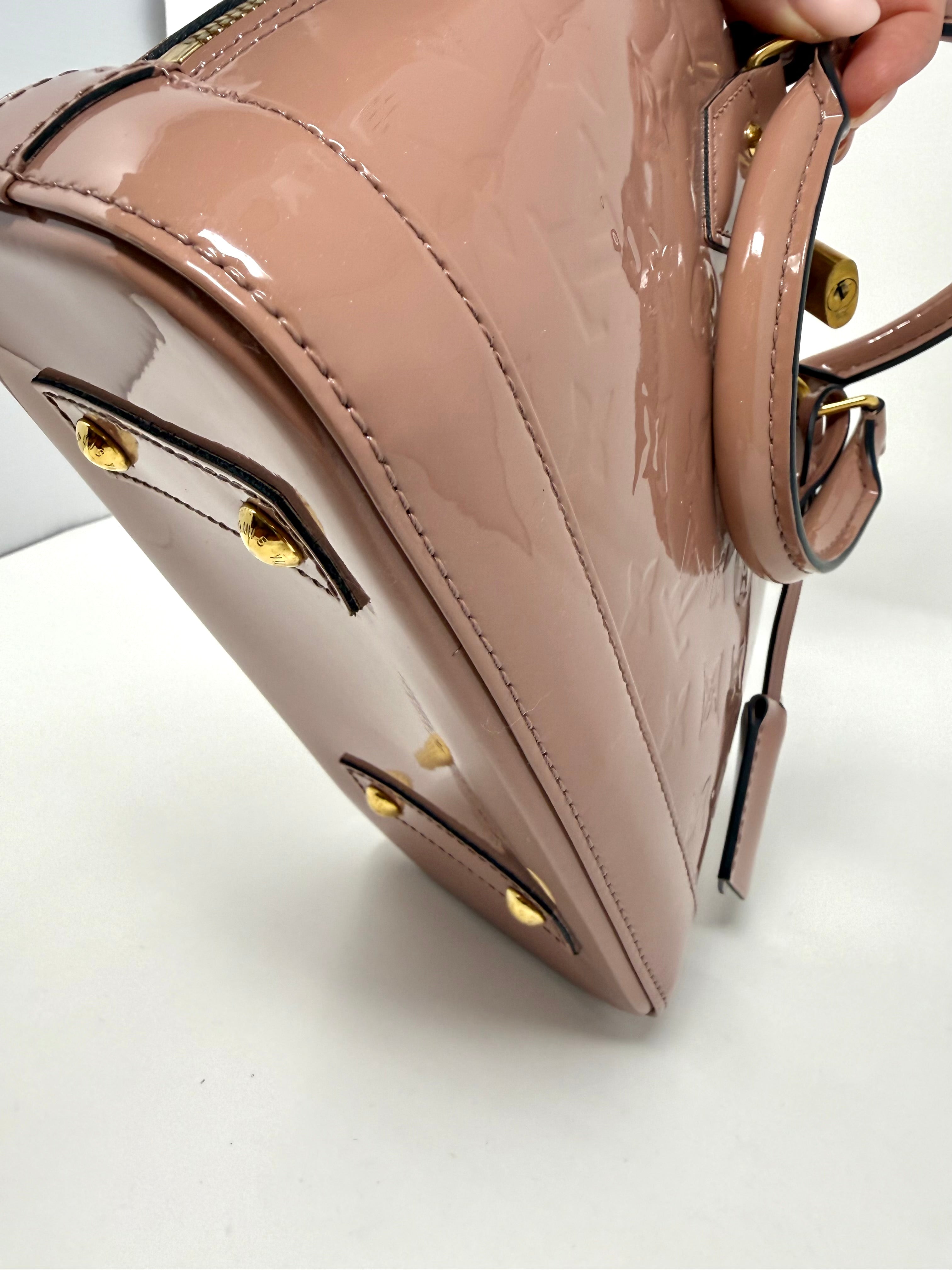 Louis Vuitton Alma BB Monogram Vernis Rose Velours Dusty Pink Bag (2012)