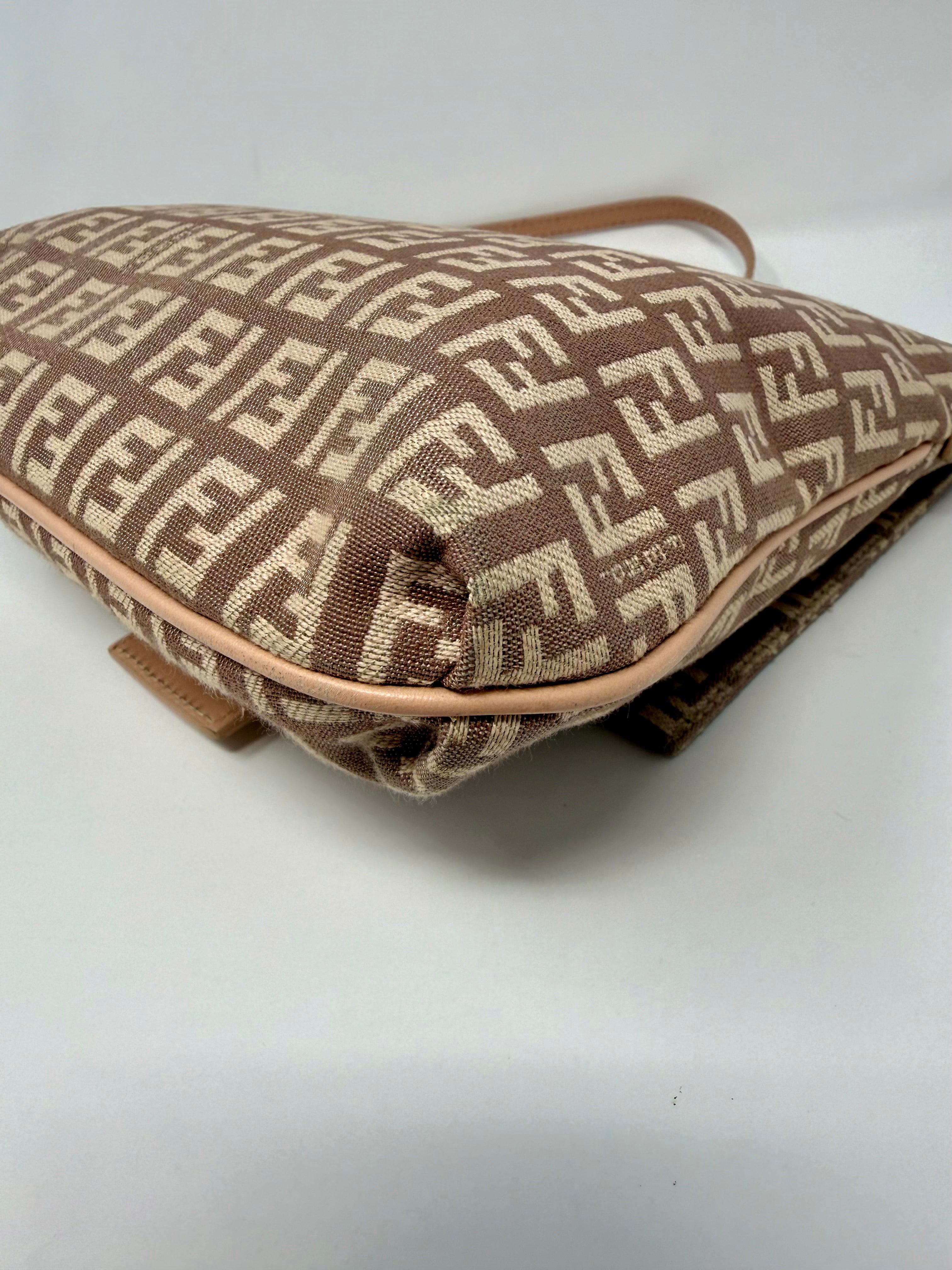 Fendi Vintage Zucchino FF Canvas Crossbody Bag