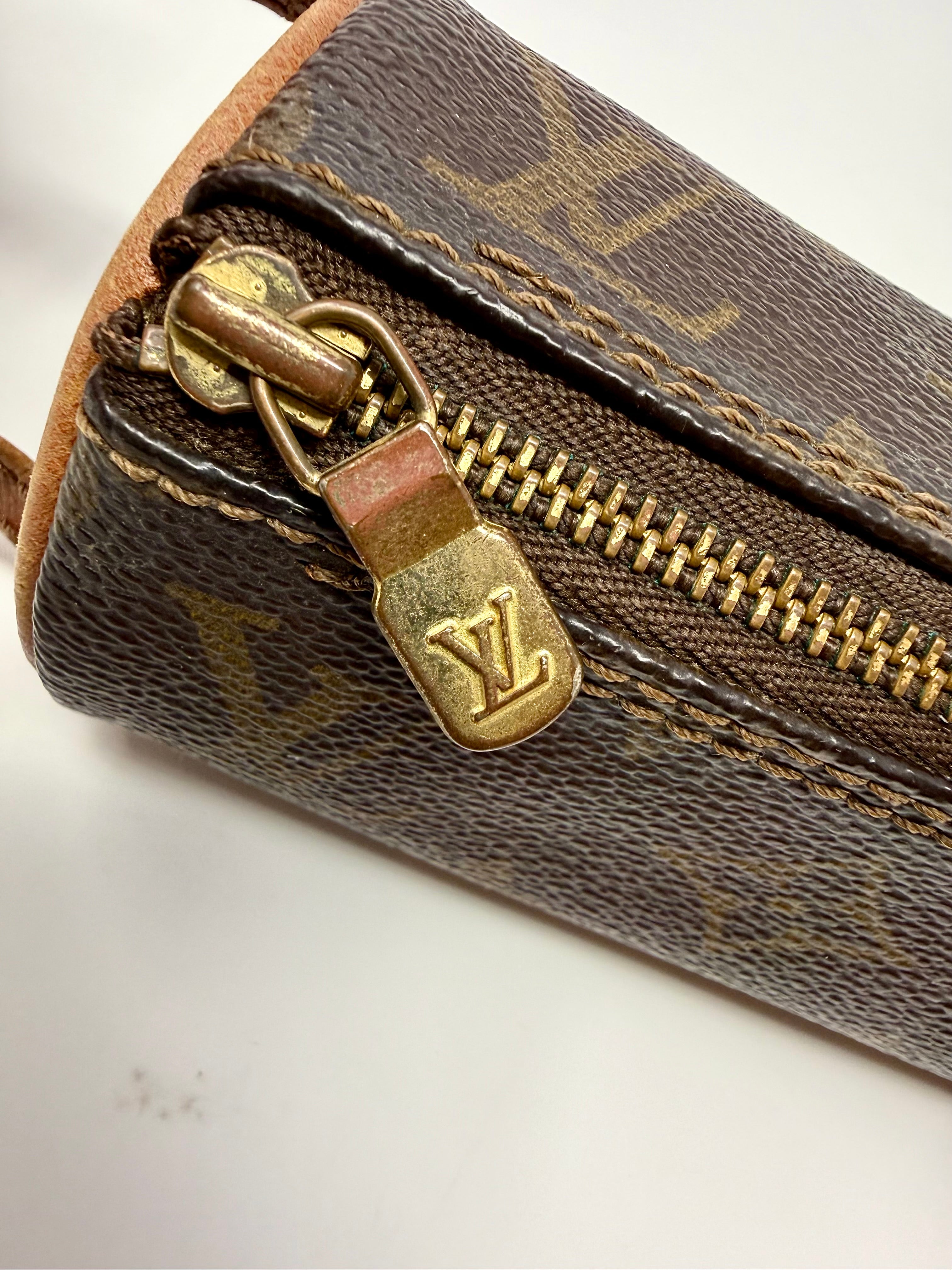 Louis Vuitton Vintage Monogram Trousse Ronde 20 Cosmetic Pouch – 1990 (RA0940)