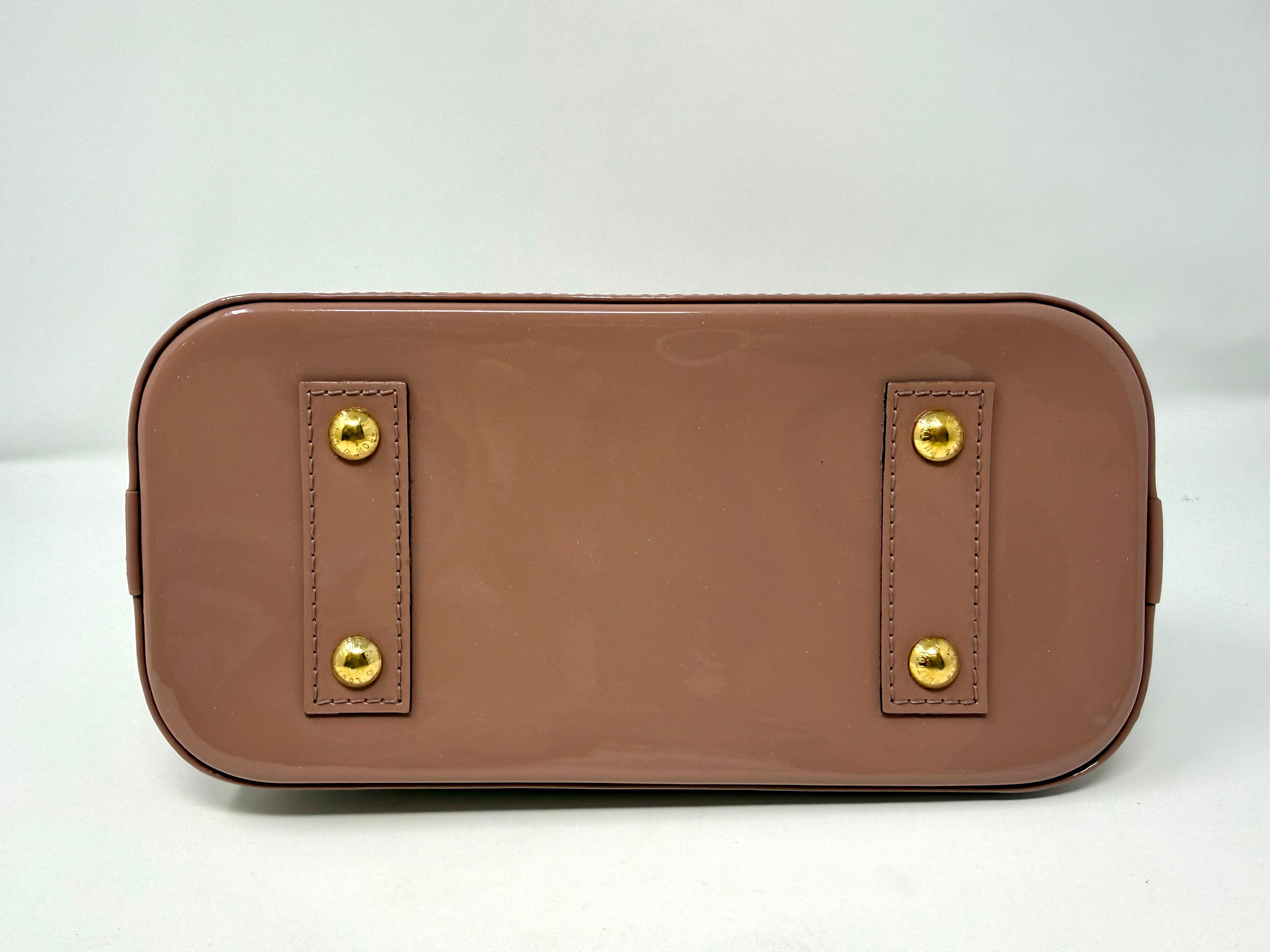 Louis Vuitton Alma BB Monogram Vernis Rose Velours Dusty Pink Bag (2012)