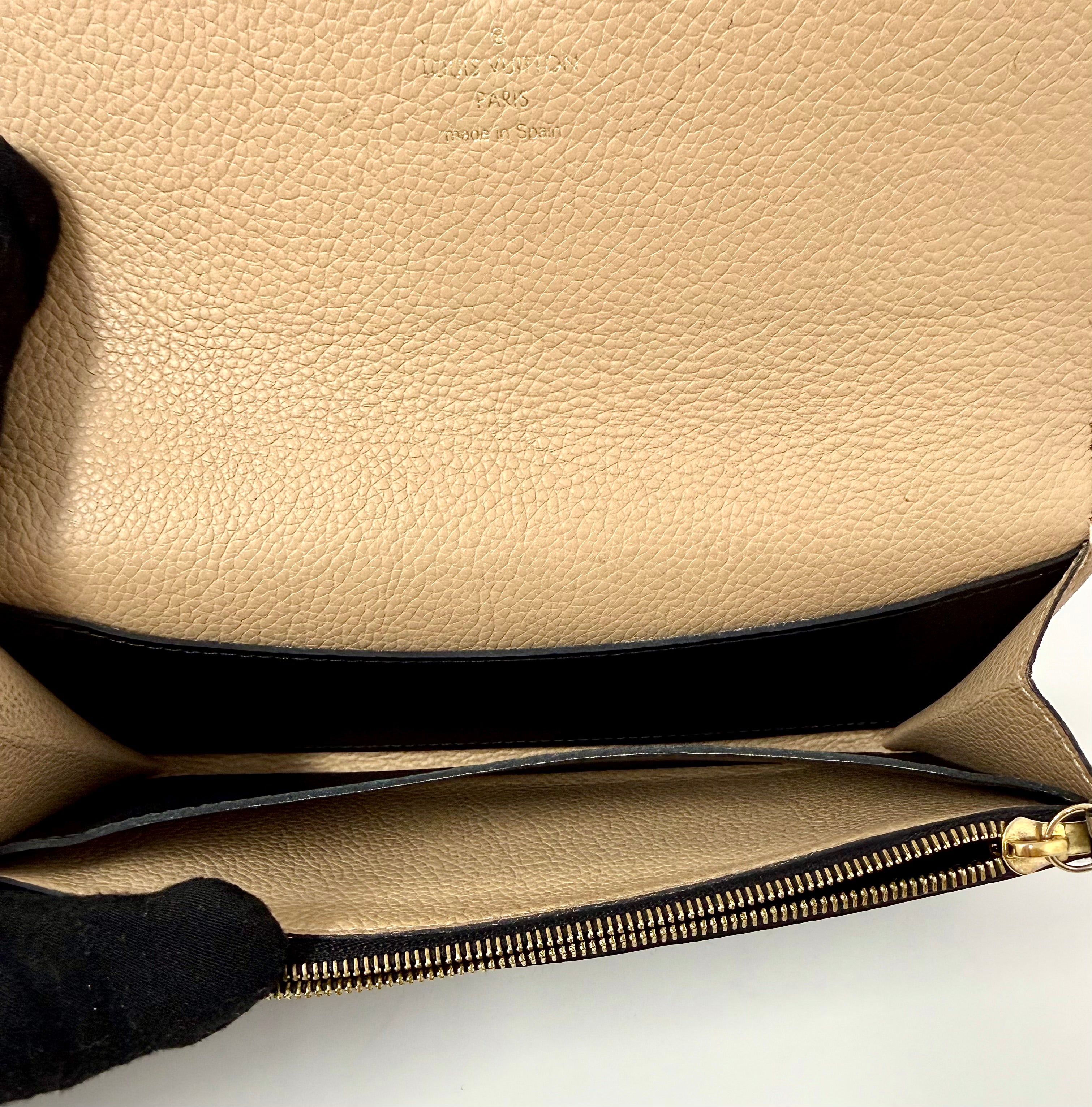 Louis Vuitton Monogram Empreinte Emilie Wallet – Black / Dune, CA4178 (2018)