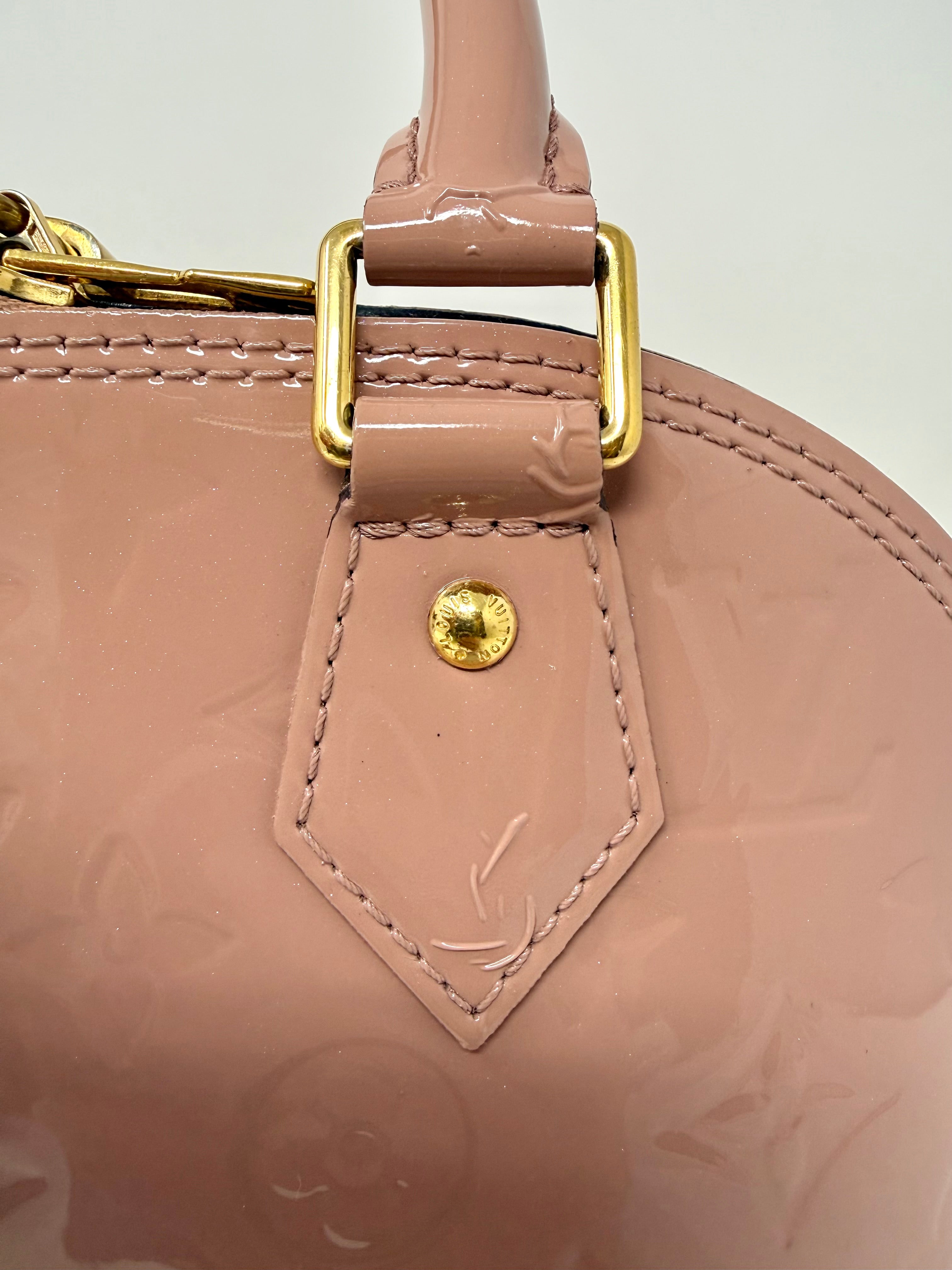 Louis Vuitton Alma BB Monogram Vernis Rose Velours Dusty Pink Bag (2012)