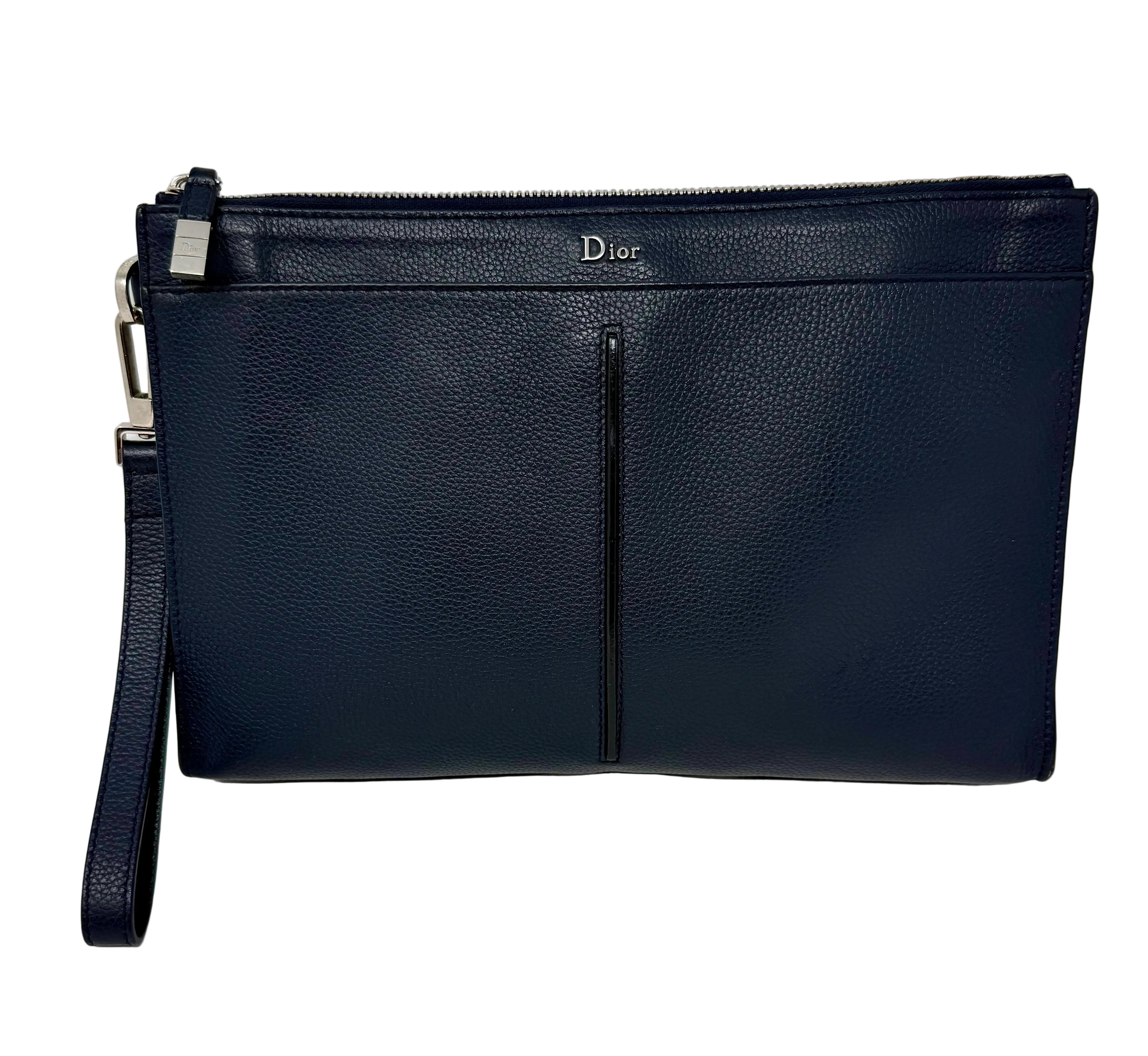 Dior Homme 2018 Grained Calfskin Atelier Clutch / Pouch