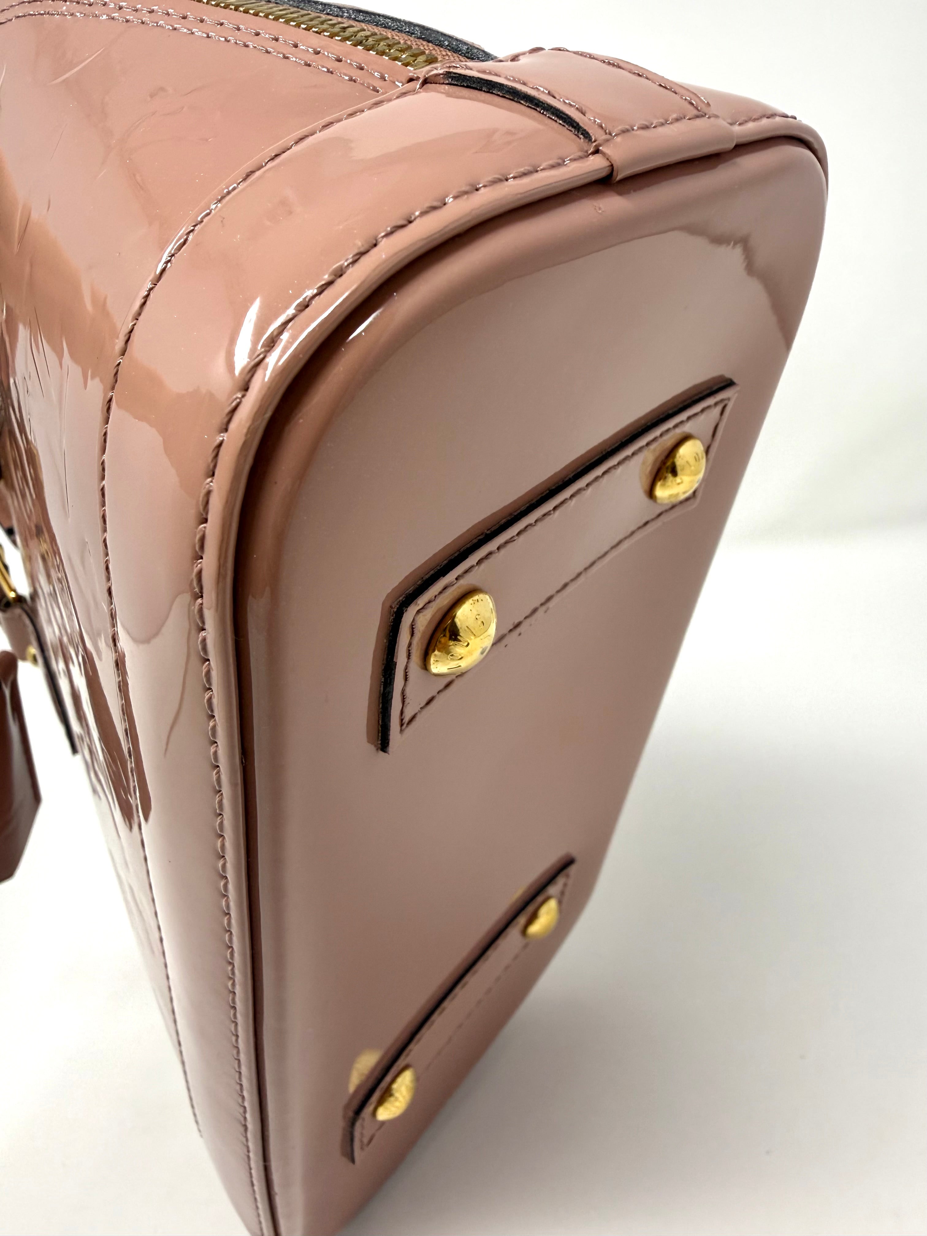 Louis Vuitton Alma BB Monogram Vernis Rose Velours Dusty Pink Bag (2012)
