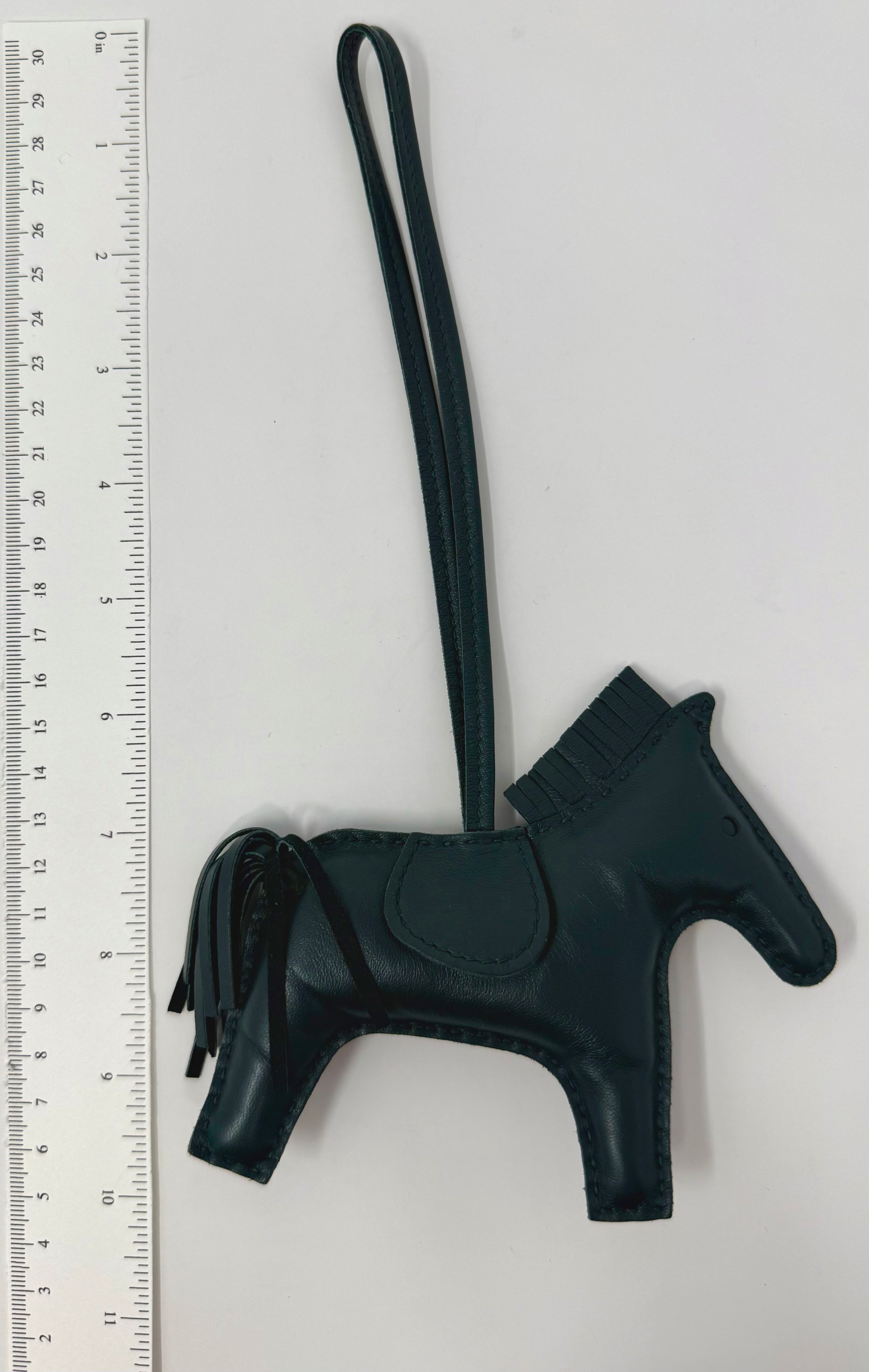 Hermès Rodeo PM Bag Charm in Vert Cyprès