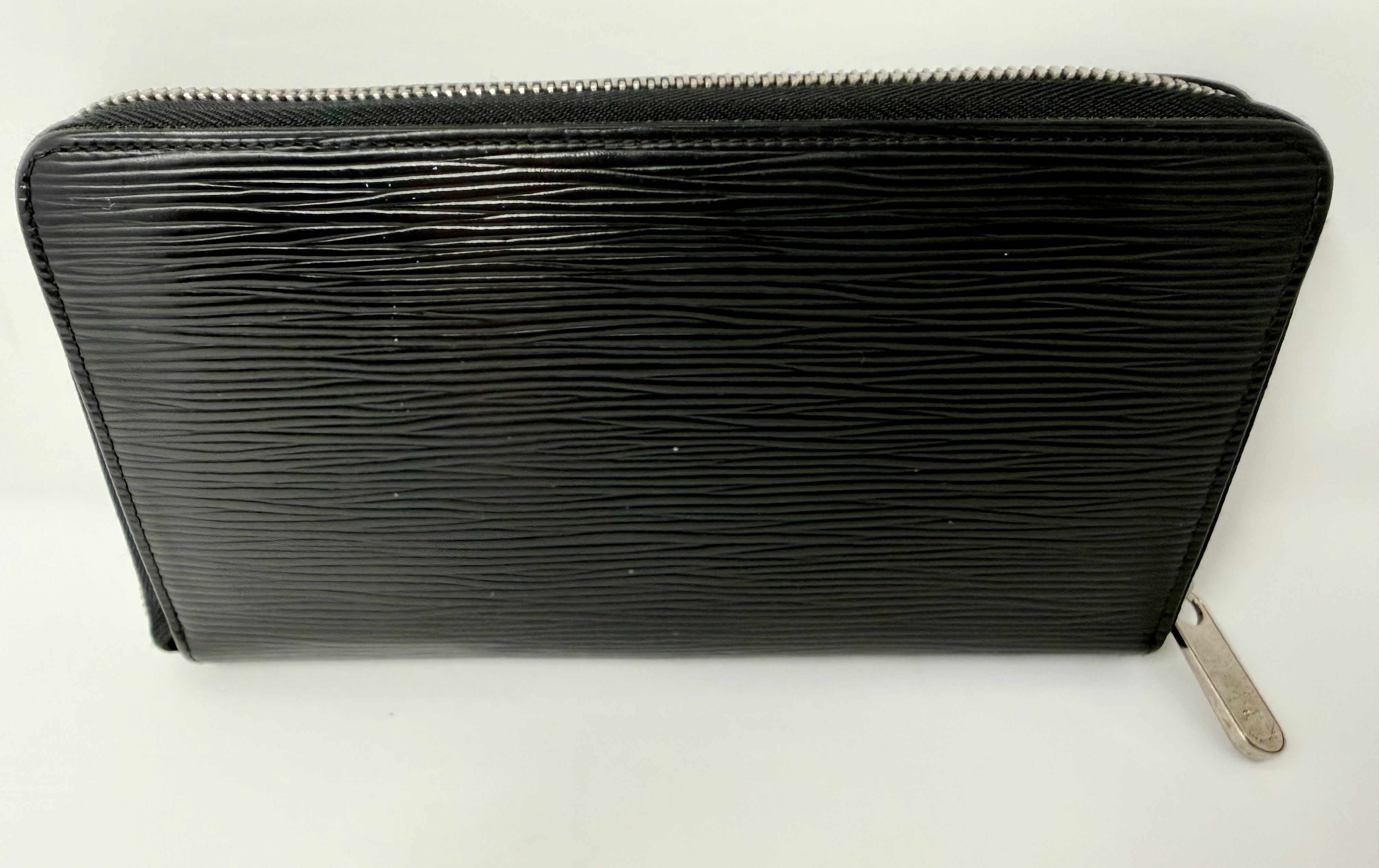 Louis Vuitton Black Epi Leather Zippy Organizer Wallet, SN5008 (2008)