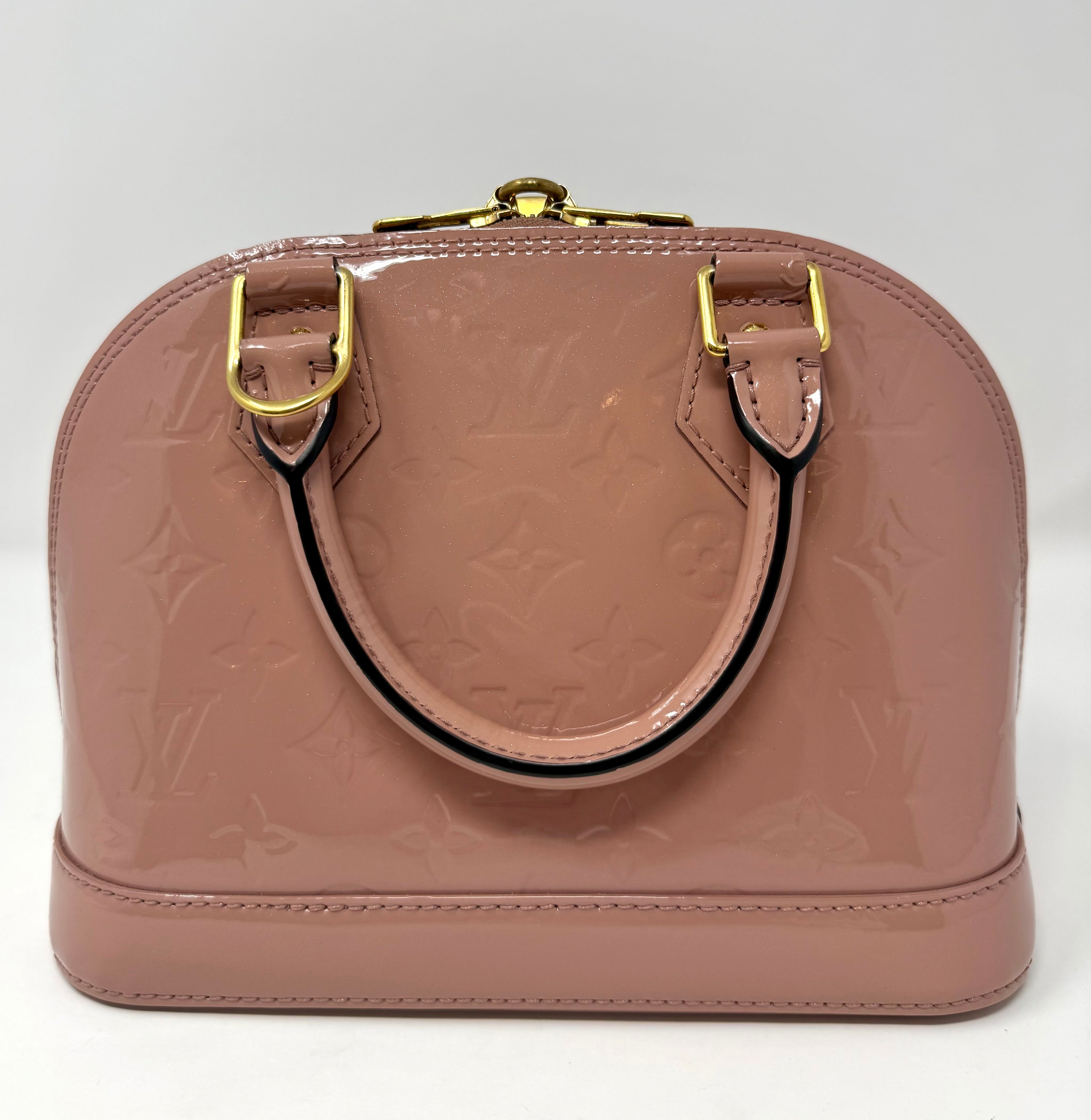 Louis Vuitton Alma BB Monogram Vernis Rose Velours Dusty Pink Bag (2012)