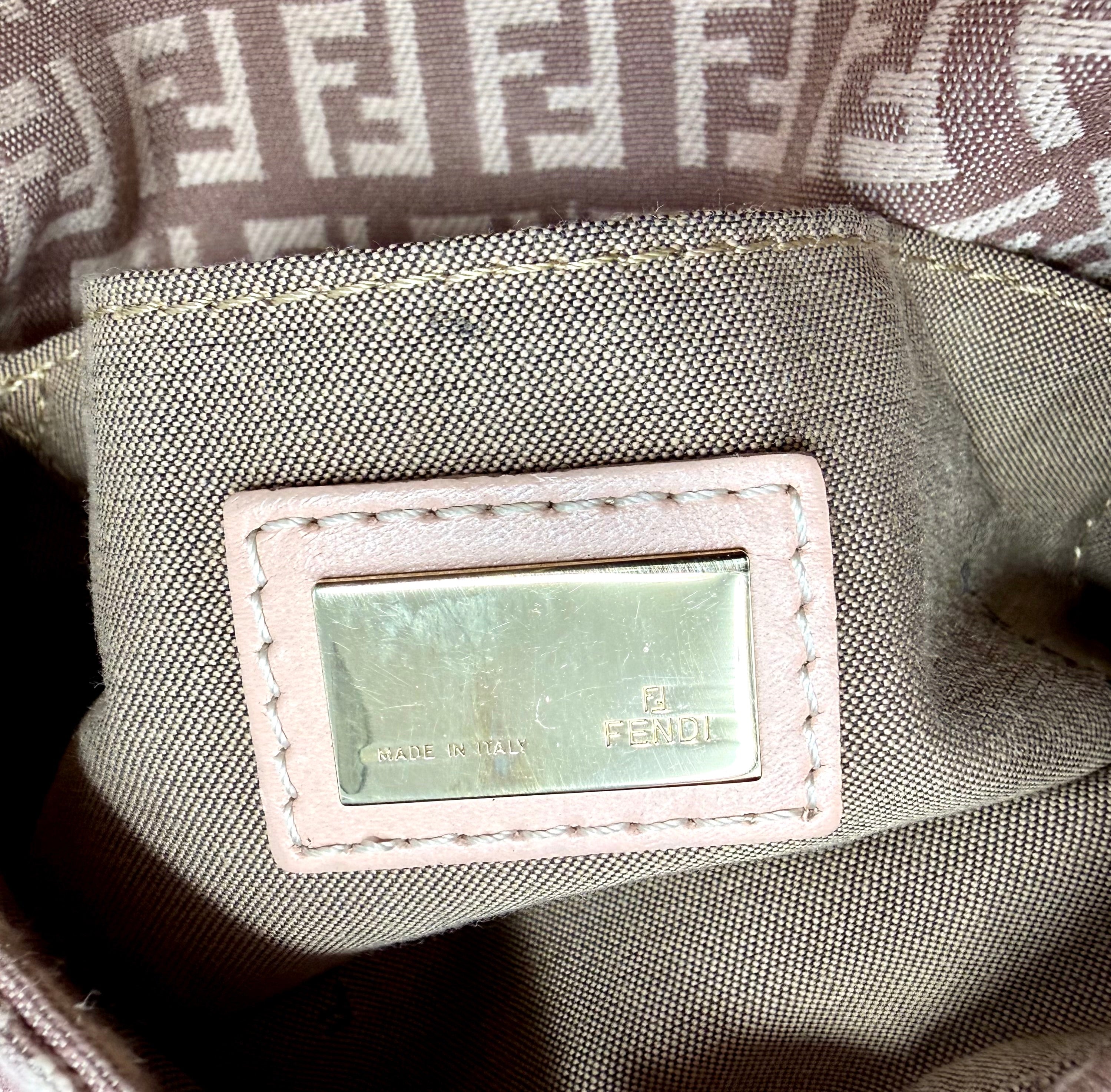 Fendi Vintage Zucchino FF Canvas Crossbody Bag