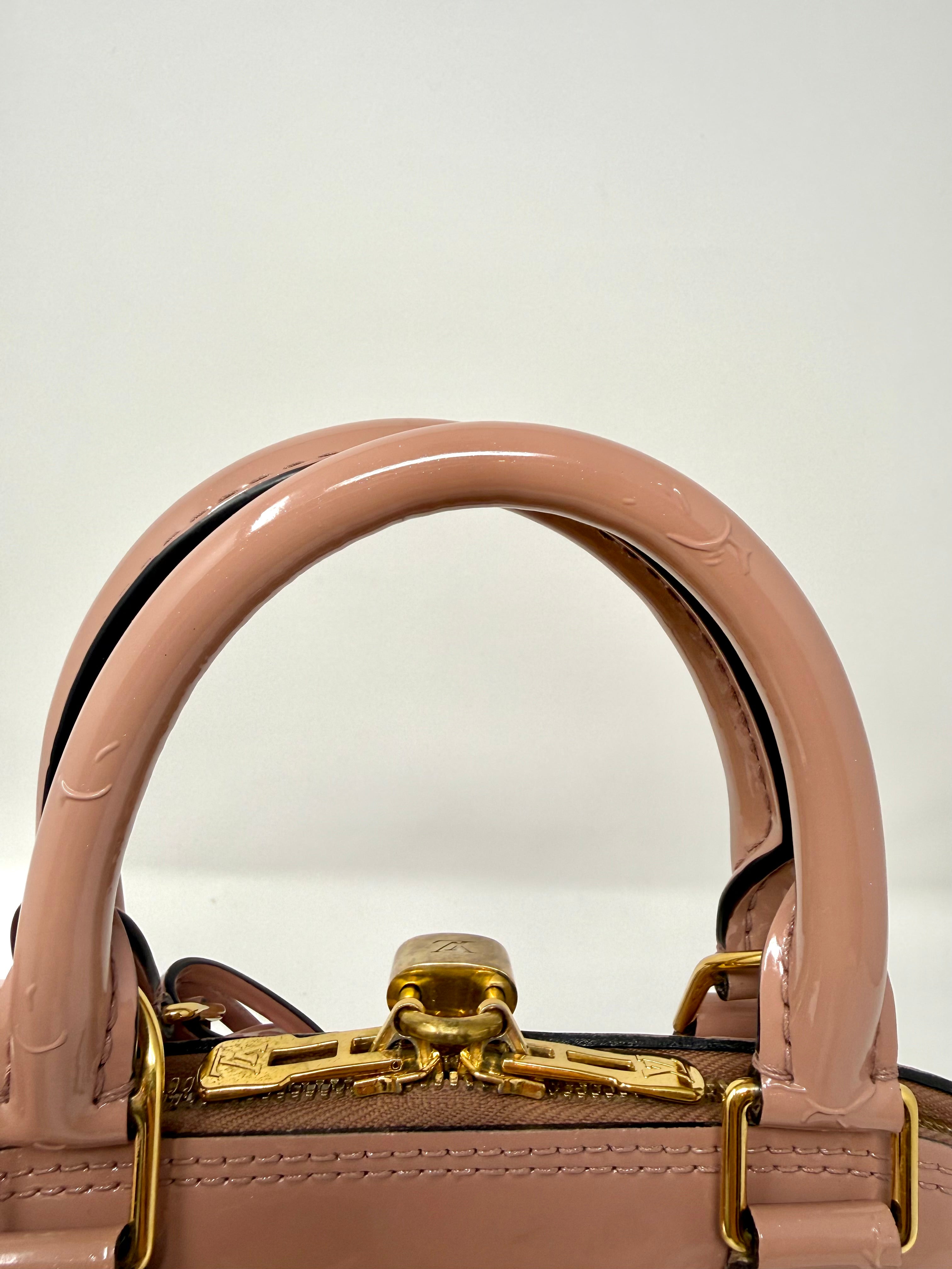 Louis Vuitton Alma BB Monogram Vernis Rose Velours Dusty Pink Bag (2012)