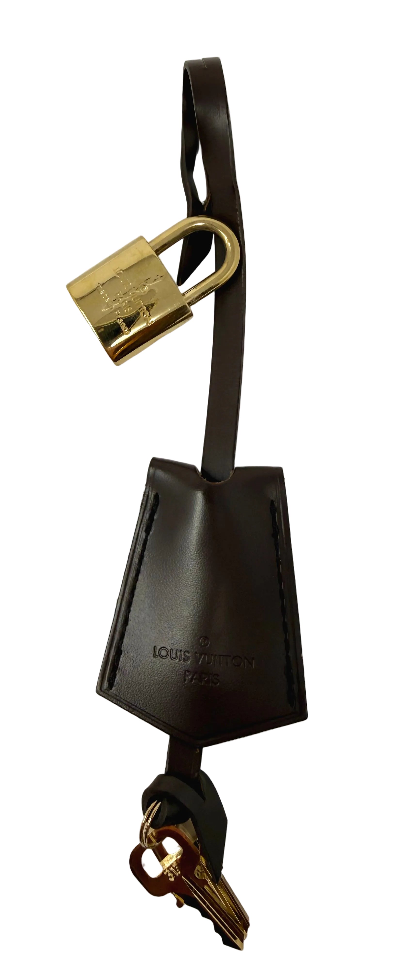Louis Vuitton Ebene Clochette, Lock & Key Set – Lock #317, Excellent Condition