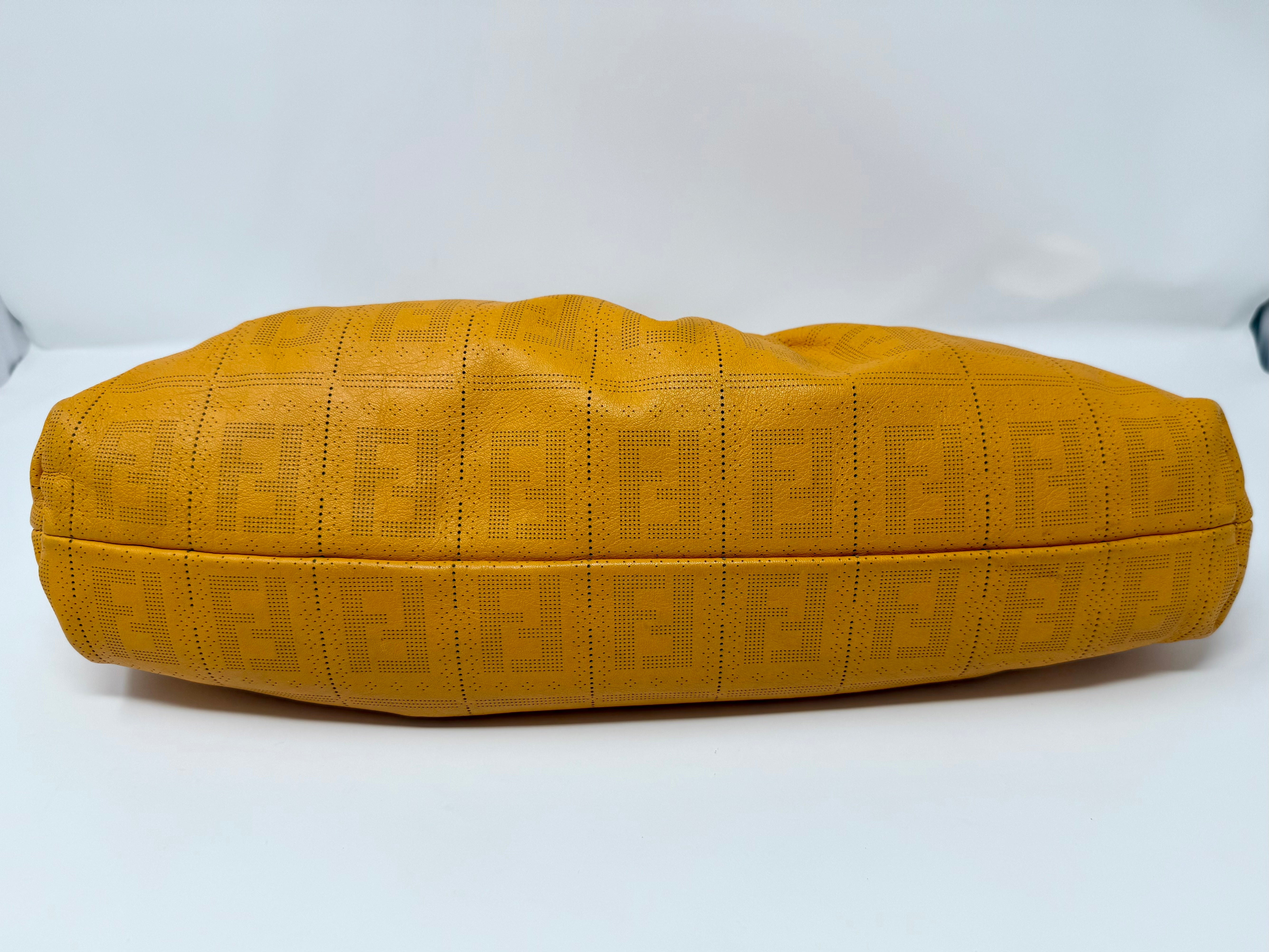 FENDI Perforated Leather Chef Hobo – Sunshine Orange, Vintage