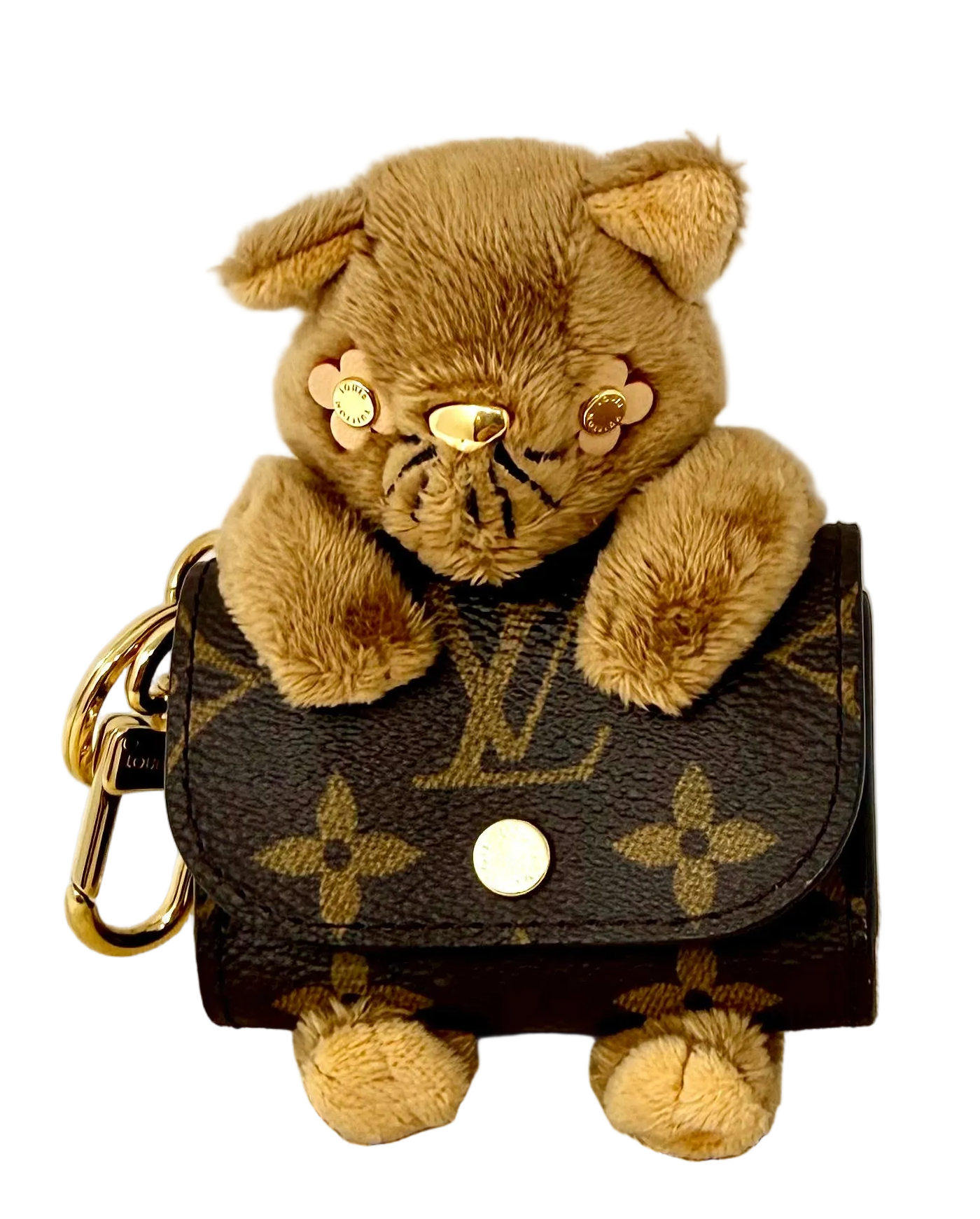 Louis Vuitton LV Cute Cat Pouch Earphone Case – Monogram M03748, Like New