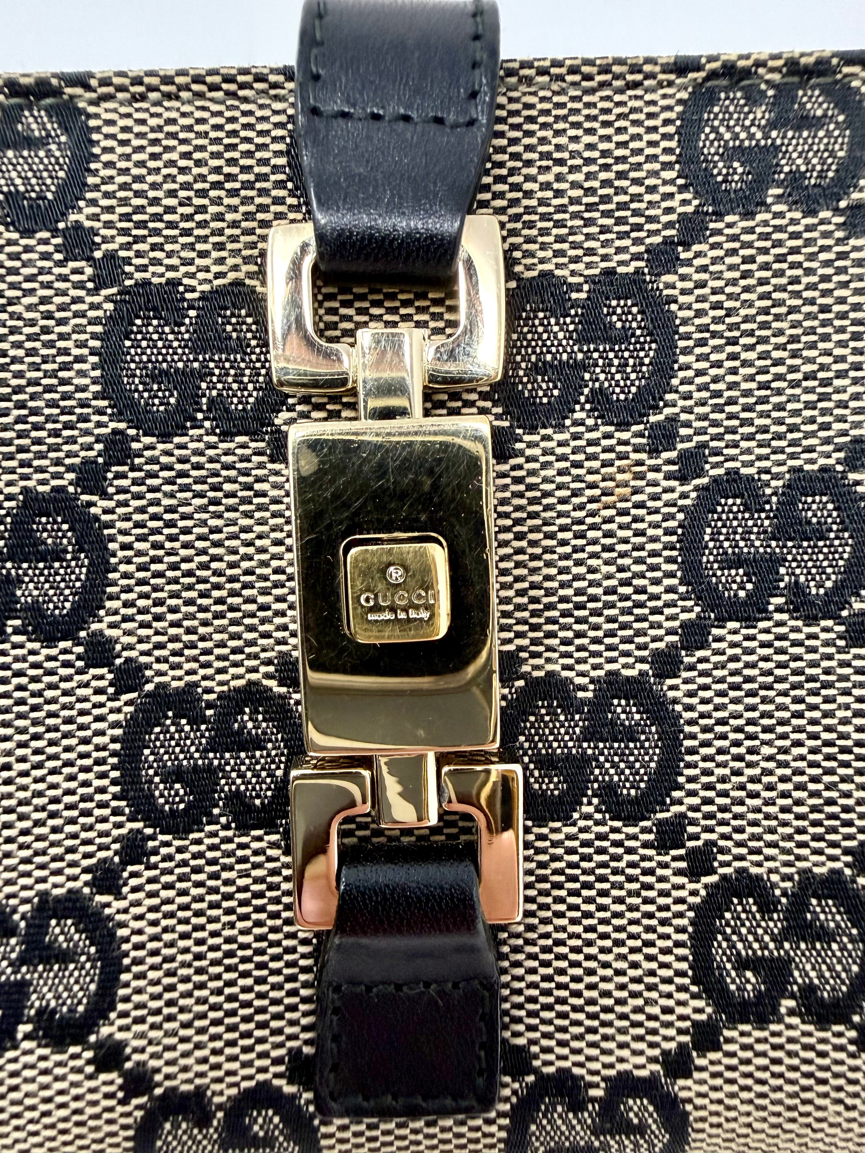 Gucci Jackie Continental Long Wallet – Black Leather, Vintage Y2K