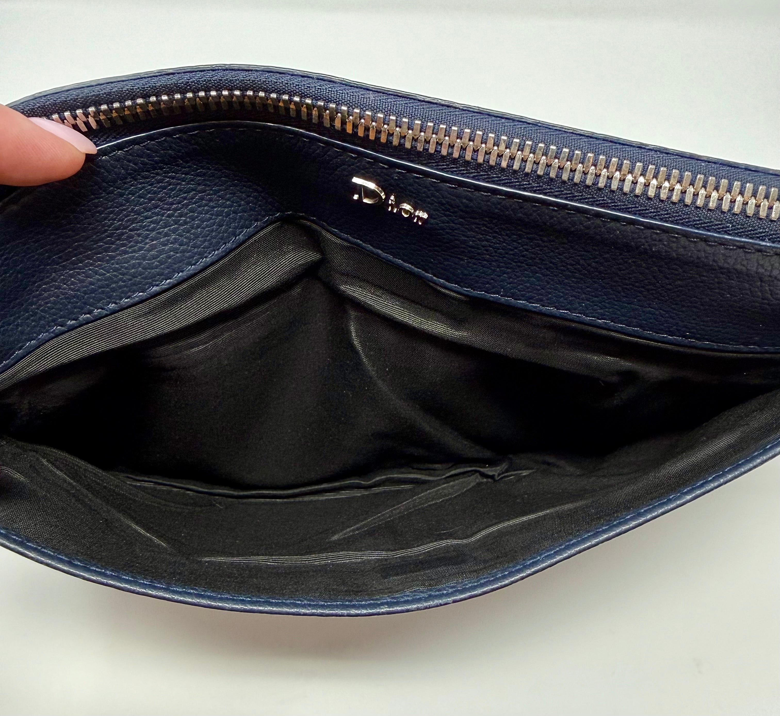 Dior Homme 2018 Grained Calfskin Atelier Clutch / Pouch