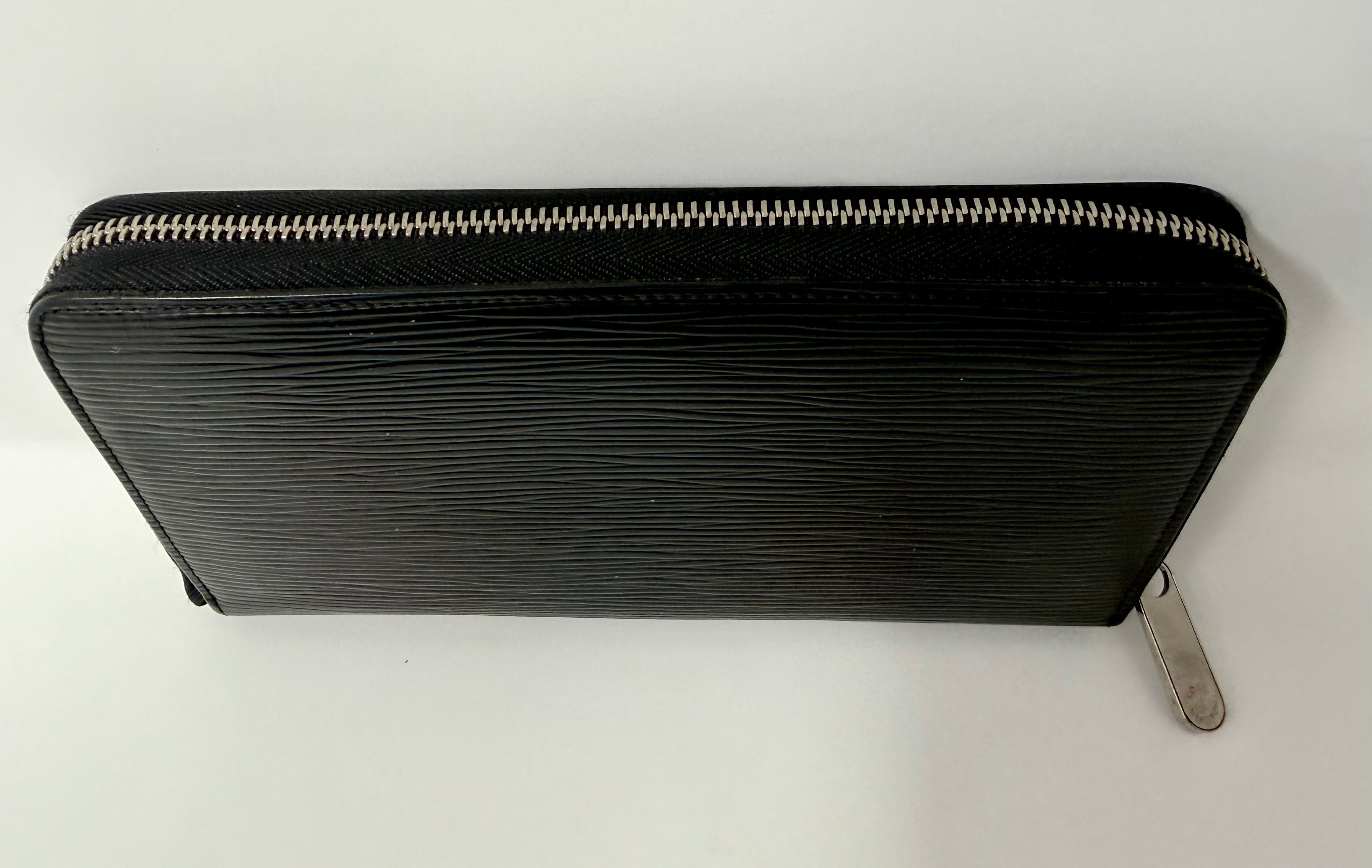 Louis Vuitton Black Epi Leather Zippy Organizer Wallet, SN5008 (2008)