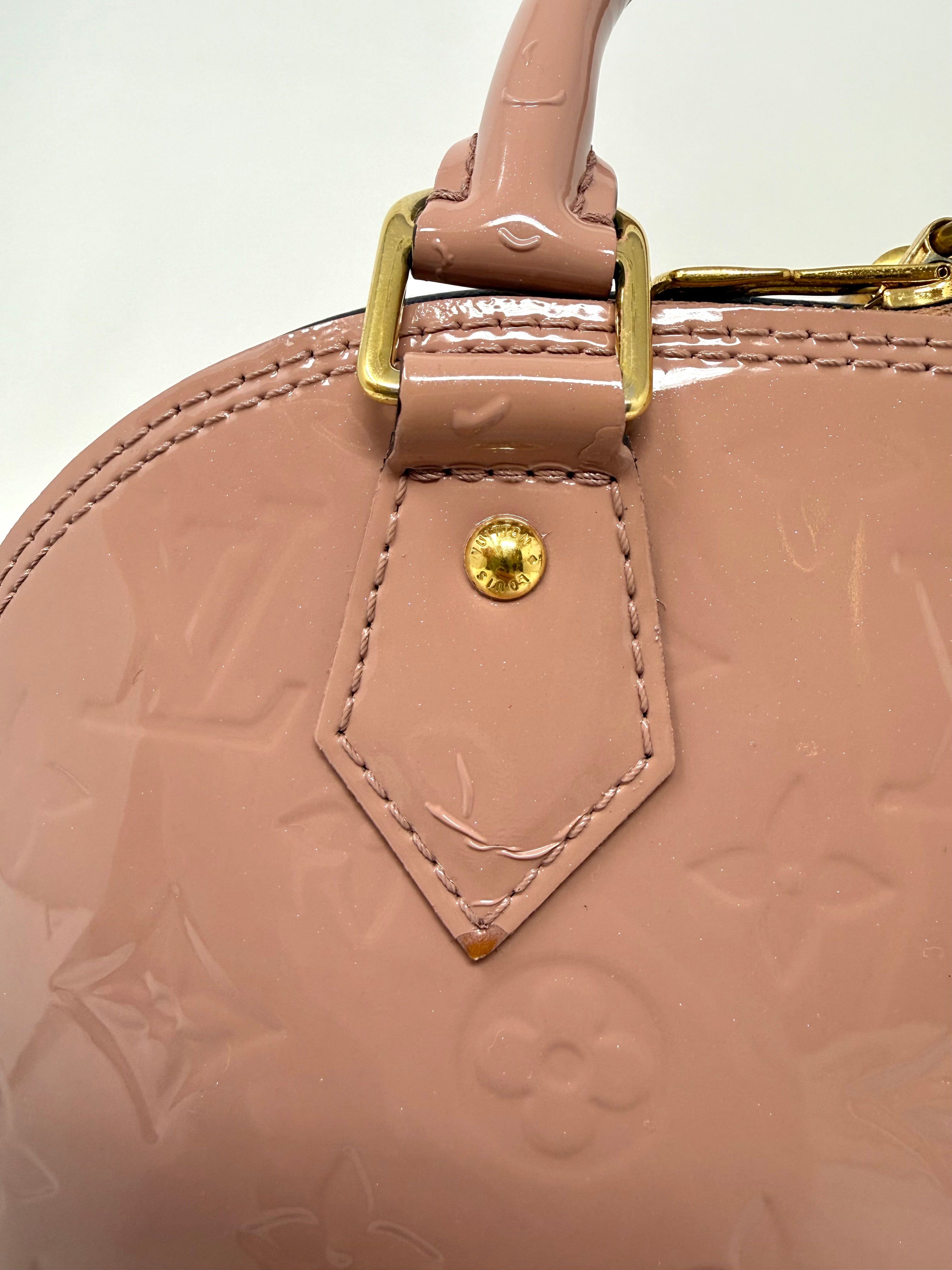 Louis Vuitton Alma BB Monogram Vernis Rose Velours Dusty Pink Bag (2012)