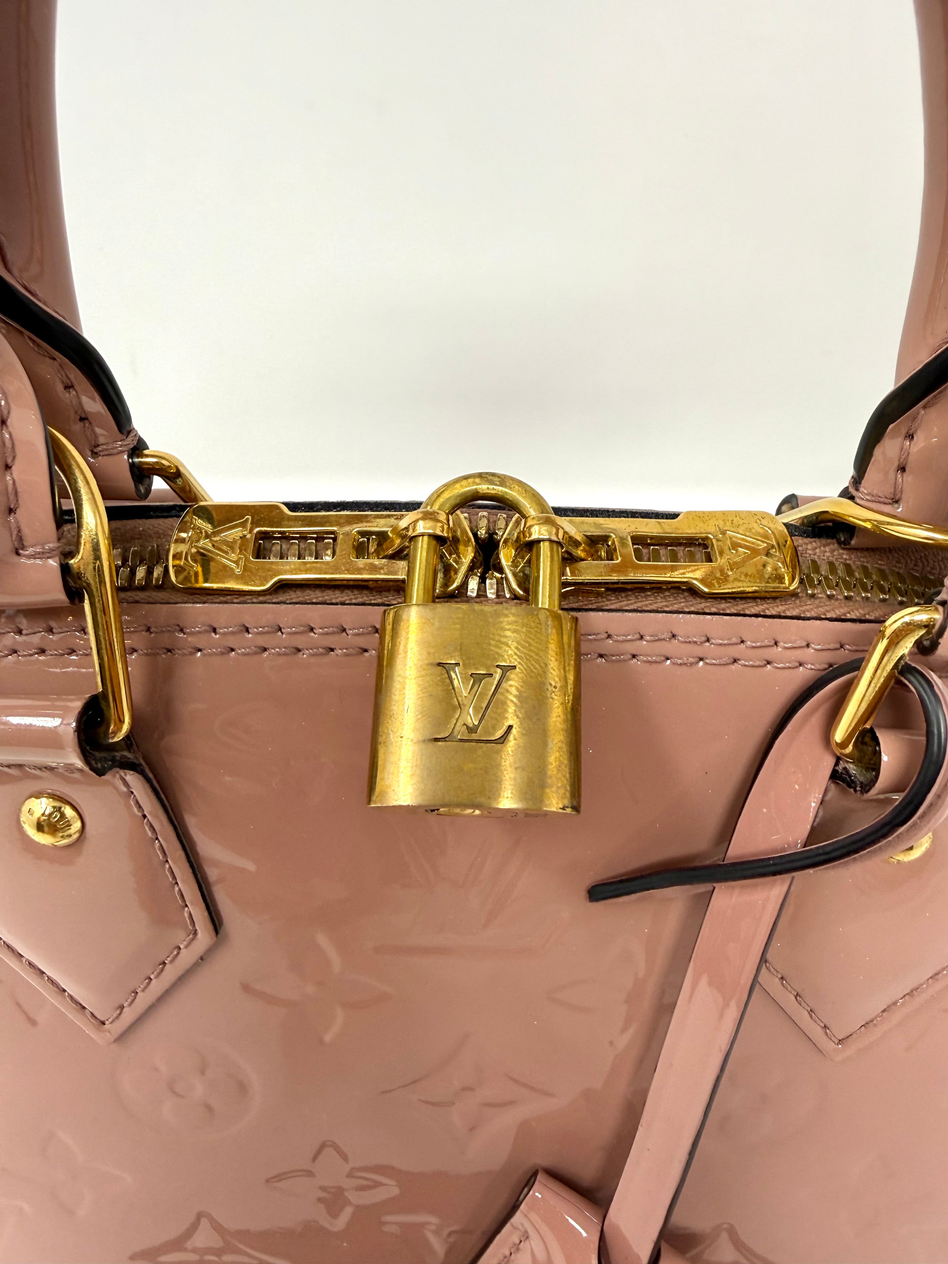 Louis Vuitton Alma BB Monogram Vernis Rose Velours Dusty Pink Bag (2012)