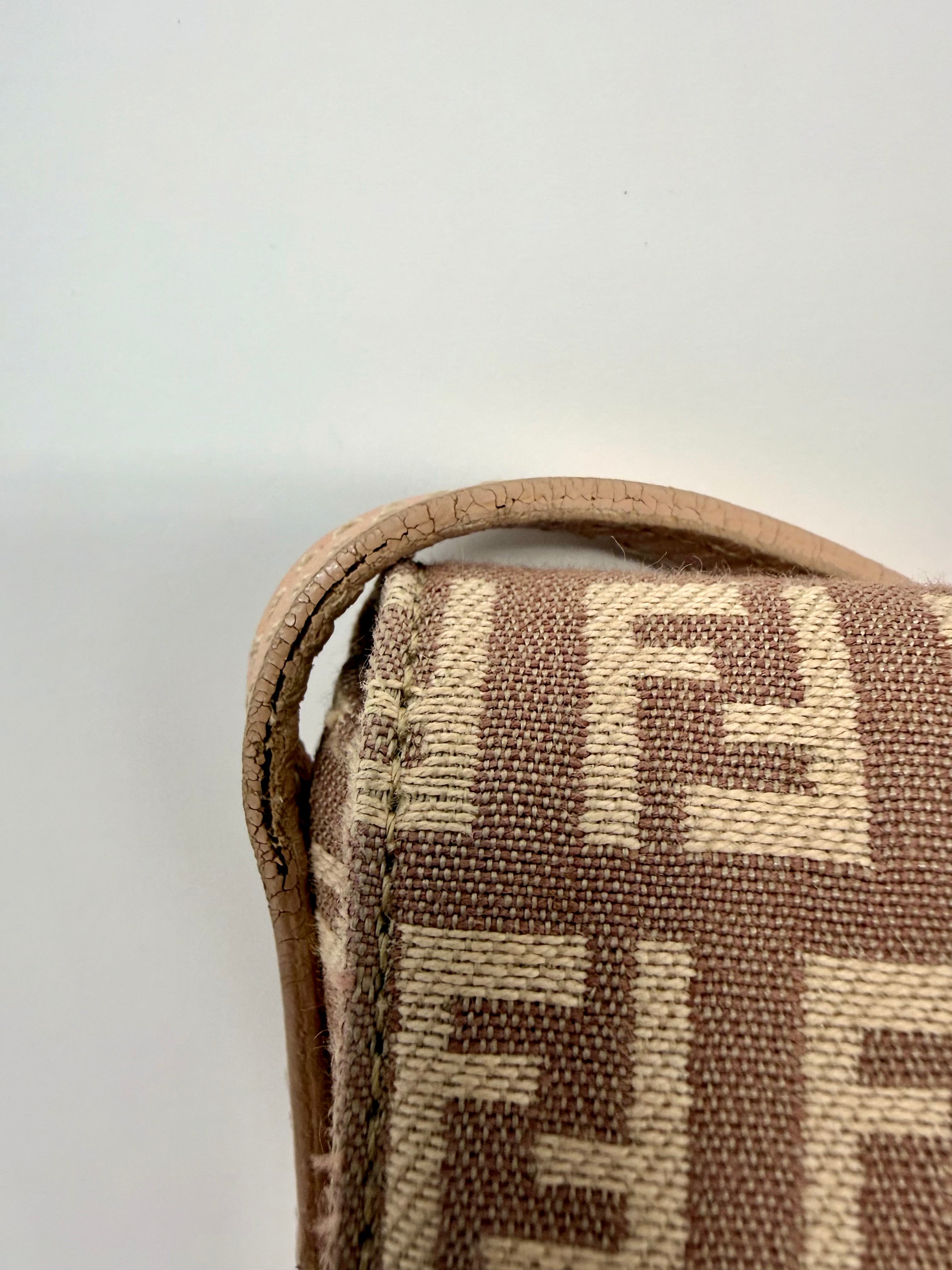 Fendi Vintage Zucchino FF Canvas Crossbody Bag