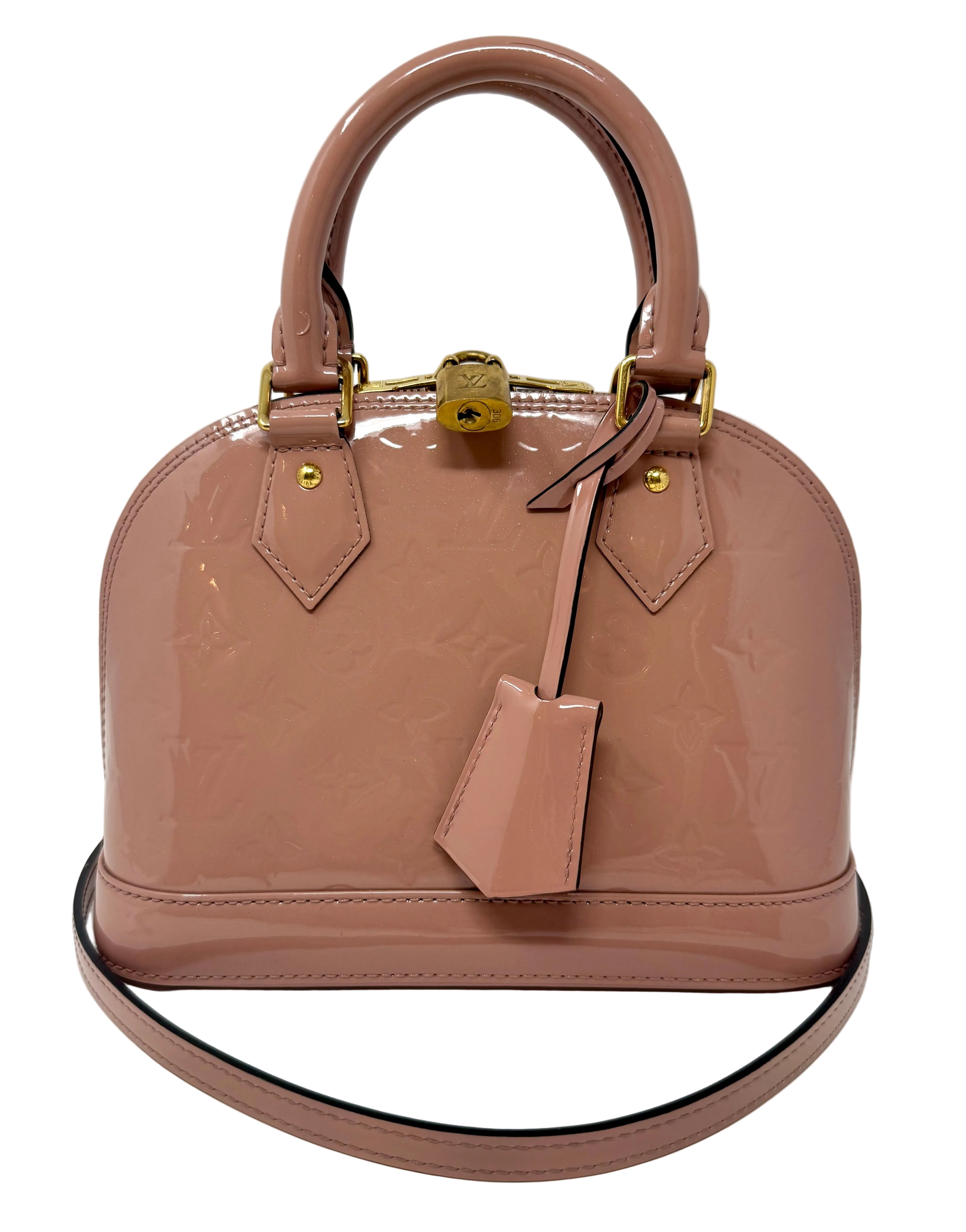 Louis Vuitton Alma BB Monogram Vernis Rose Velours Dusty Pink Bag (2012)