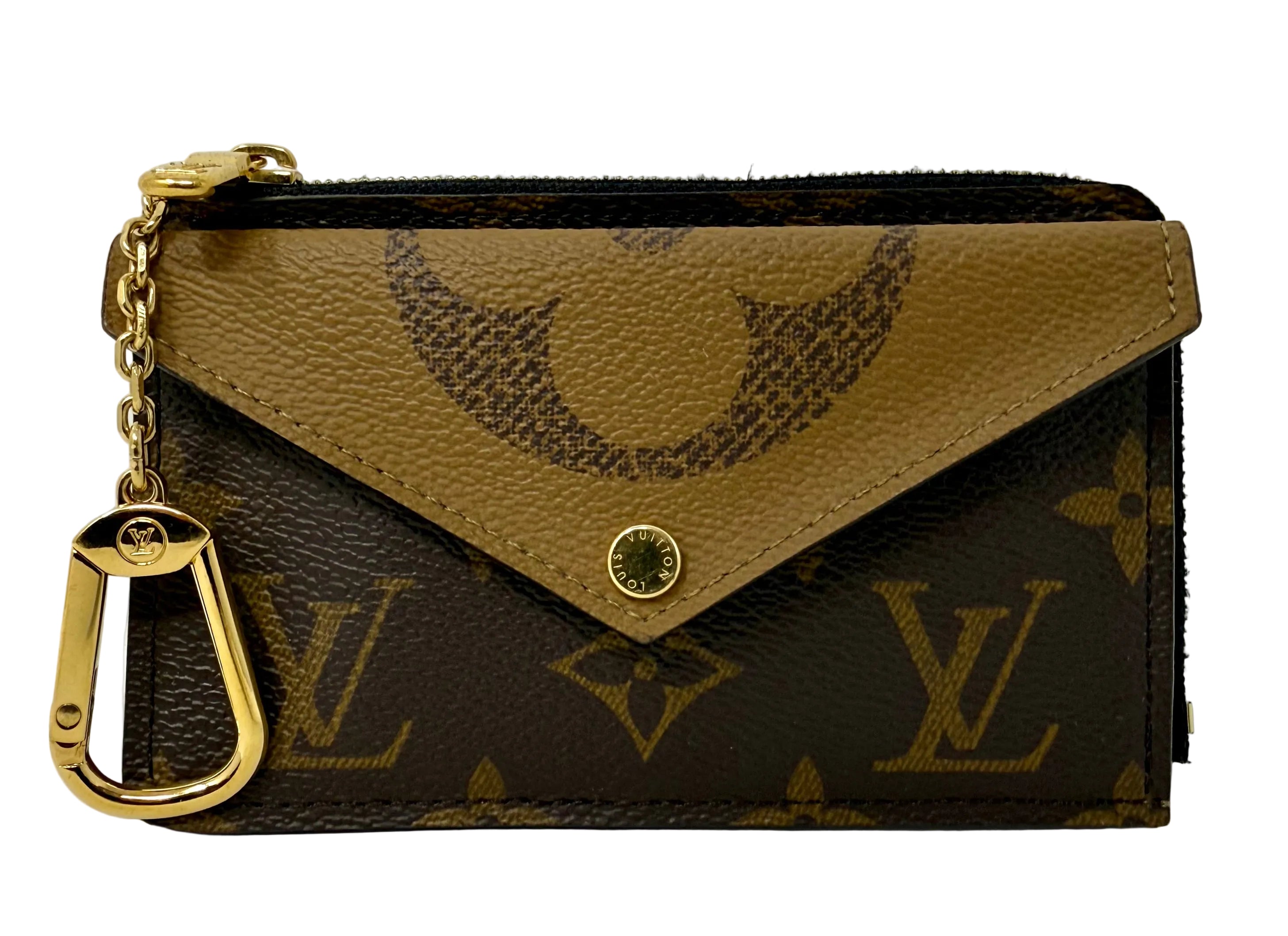 Louis Vuitton Reverse Monogram Recto Verso Card Holder (M81303)- microchipped