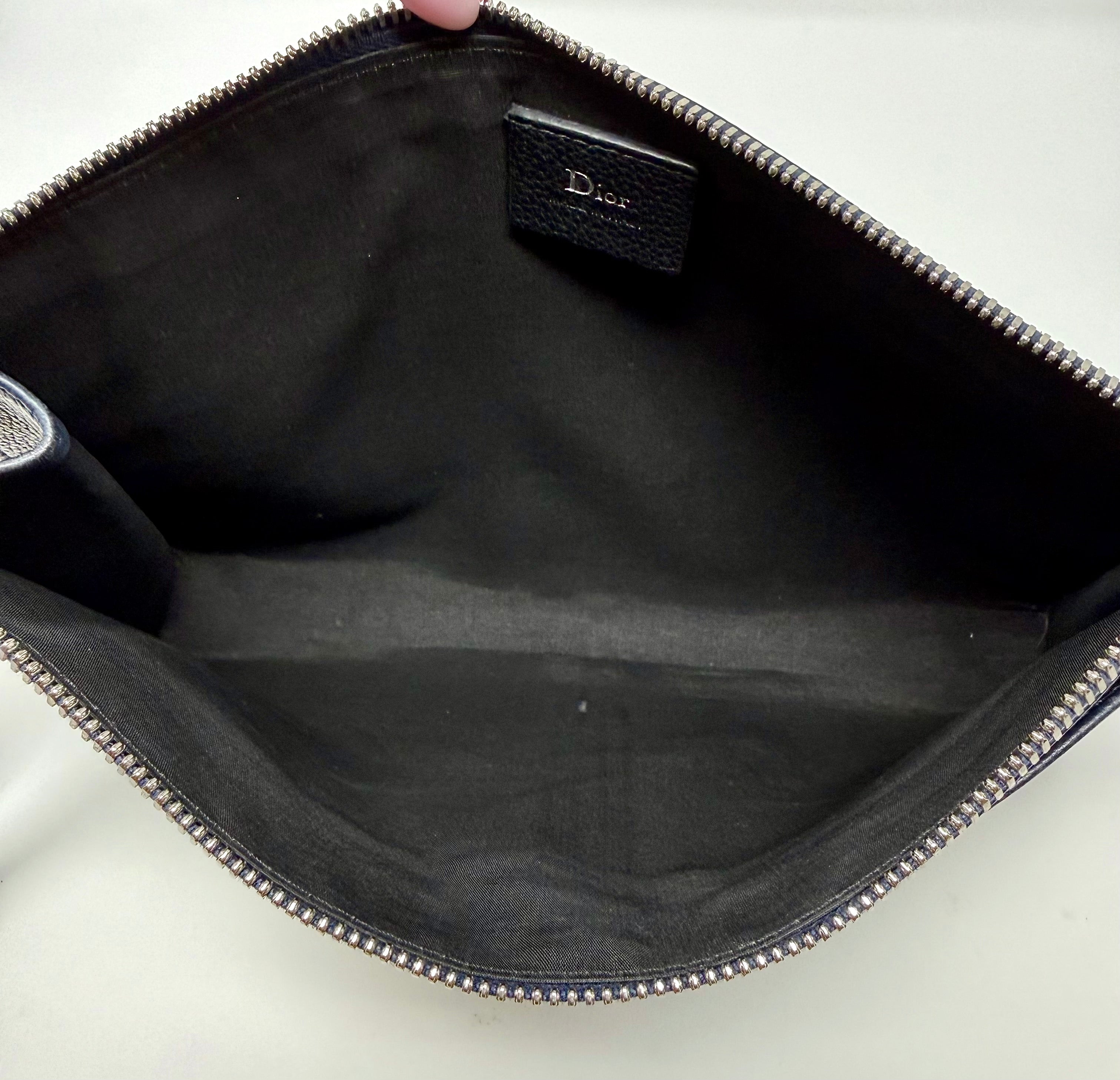 Dior Homme 2018 Grained Calfskin Atelier Clutch / Pouch