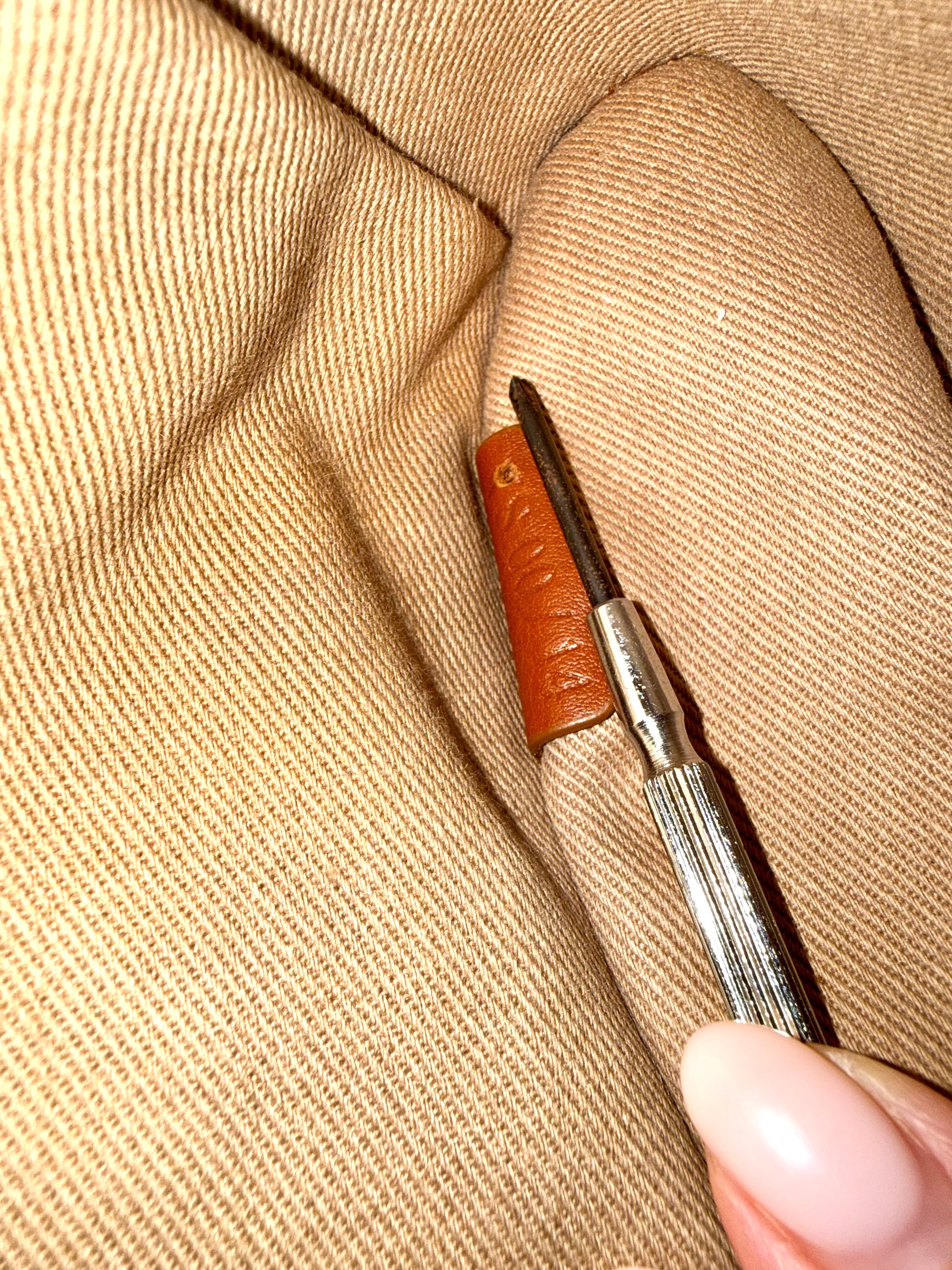 Vintage Céline Macadam Jacquard Flap Shoulder Bag | Beige & Brown