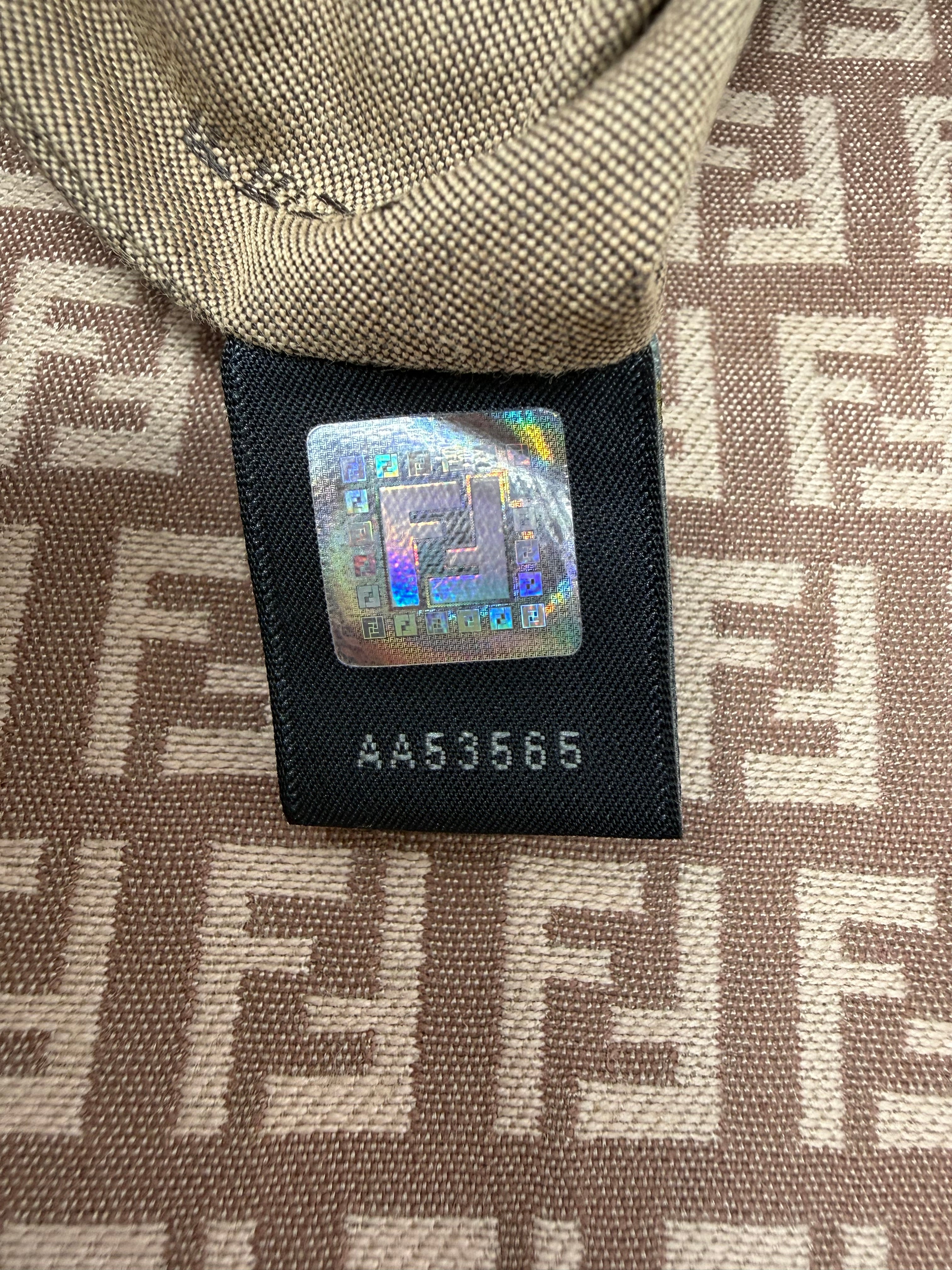 Fendi Vintage Zucchino FF Canvas Crossbody Bag