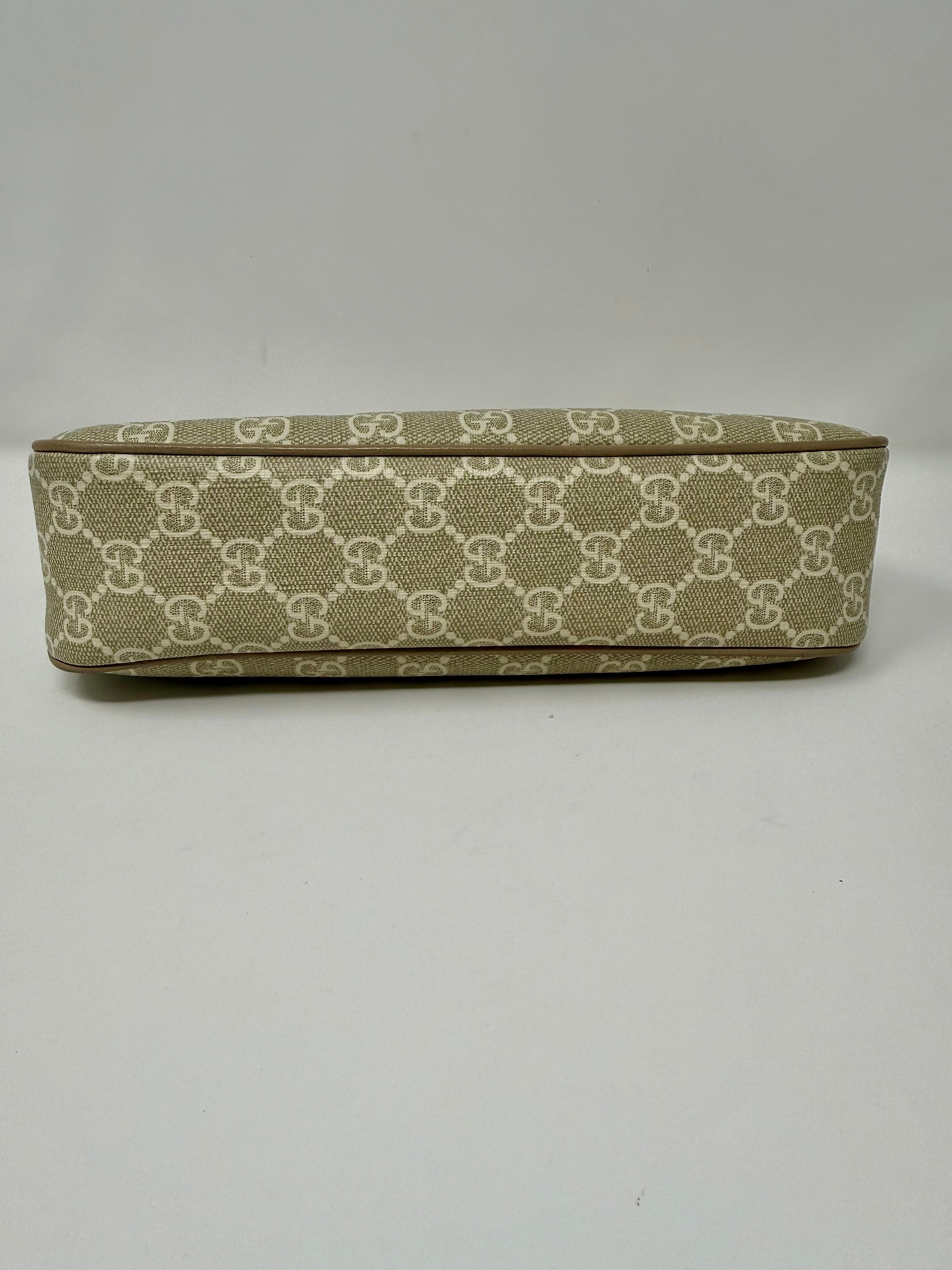 Gucci Ophidia Small Shoulder Bag – GG Supreme Monogram, Beige, Gold Hardware, Like New