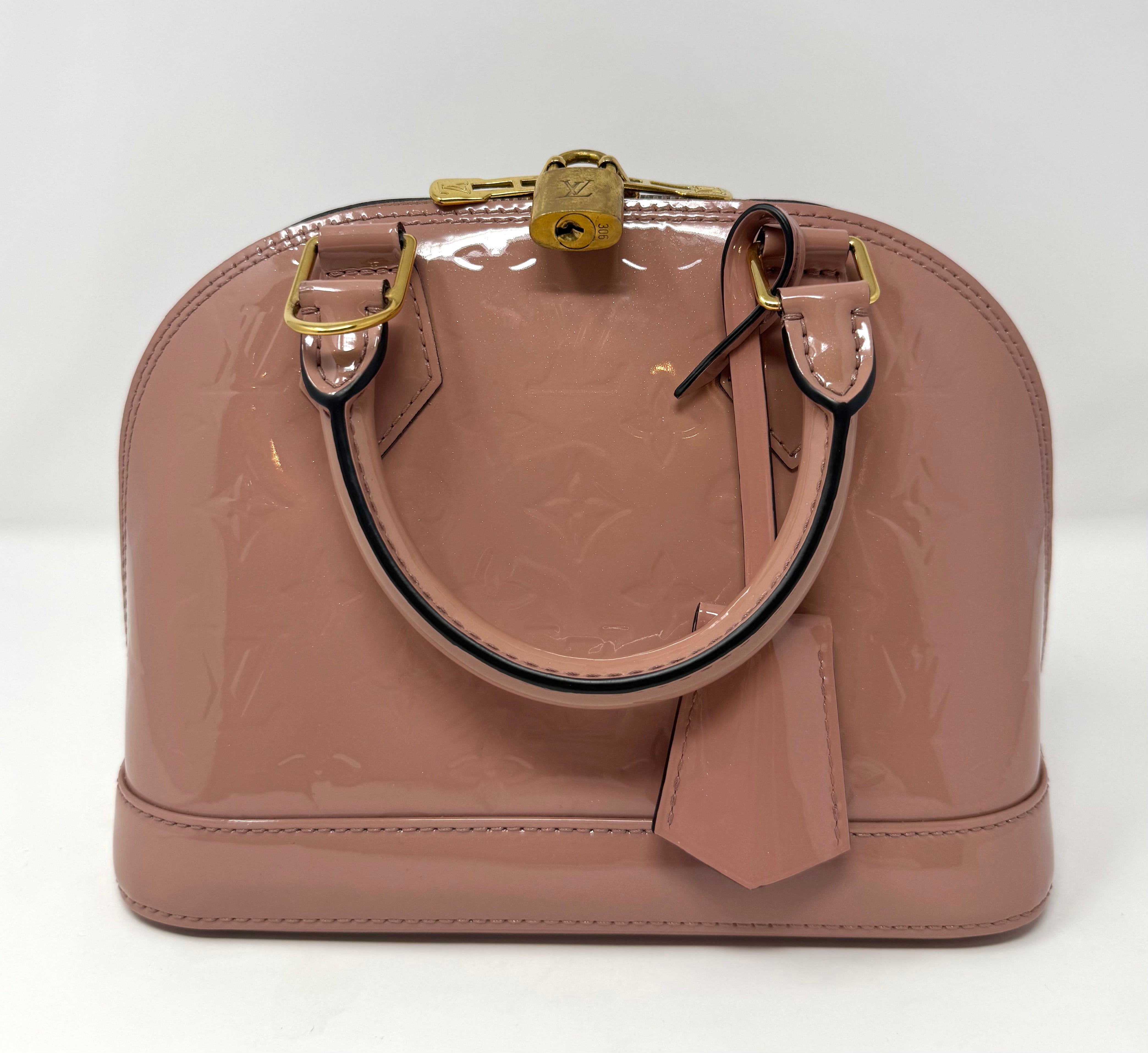 Louis Vuitton Alma BB Monogram Vernis Rose Velours Dusty Pink Bag (2012)