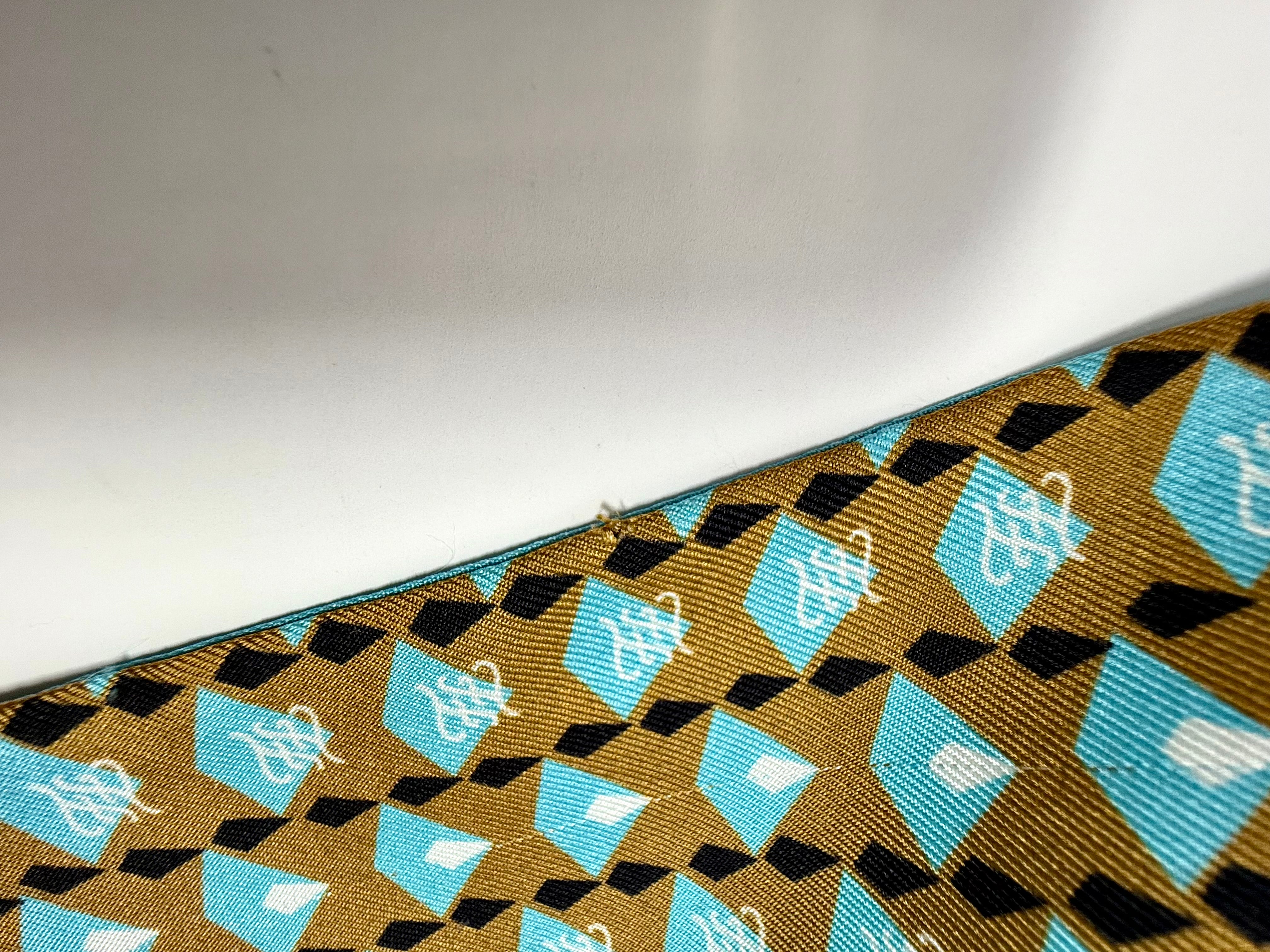 Fendi Graffiti Wrappy Silk Bandeau – Brown & Turquoise
