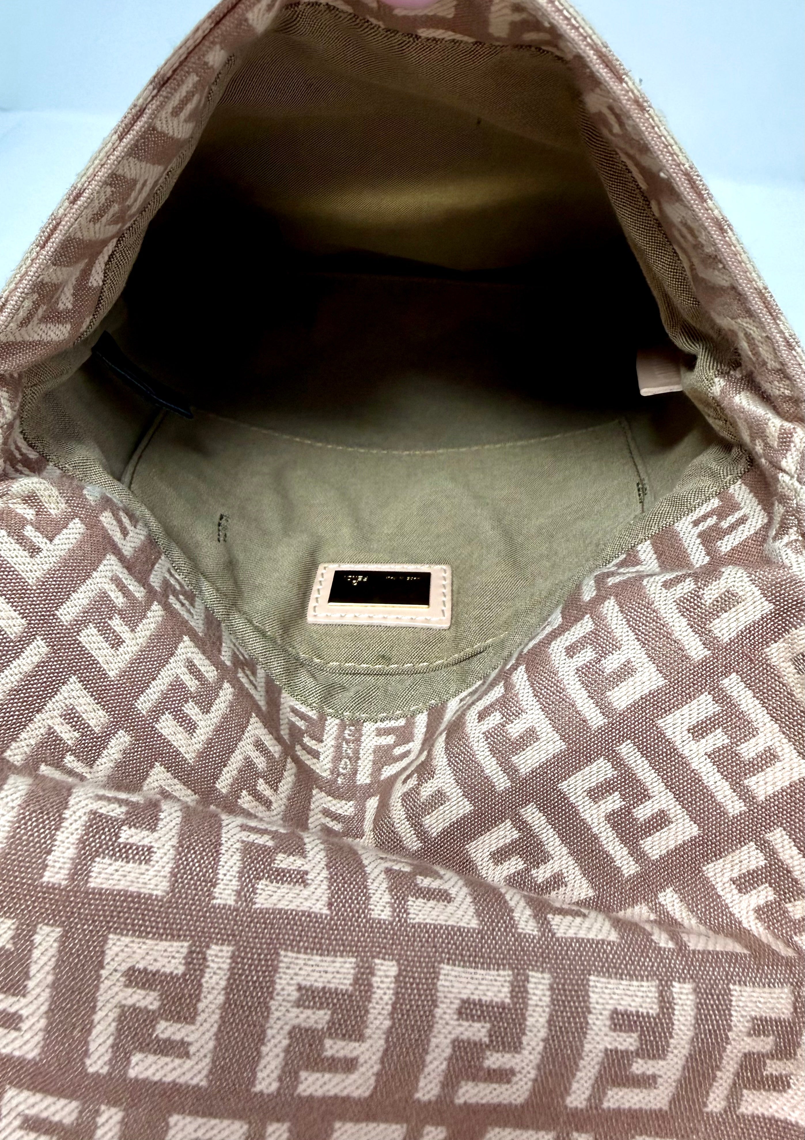 Fendi Vintage Zucchino FF Canvas Crossbody Bag