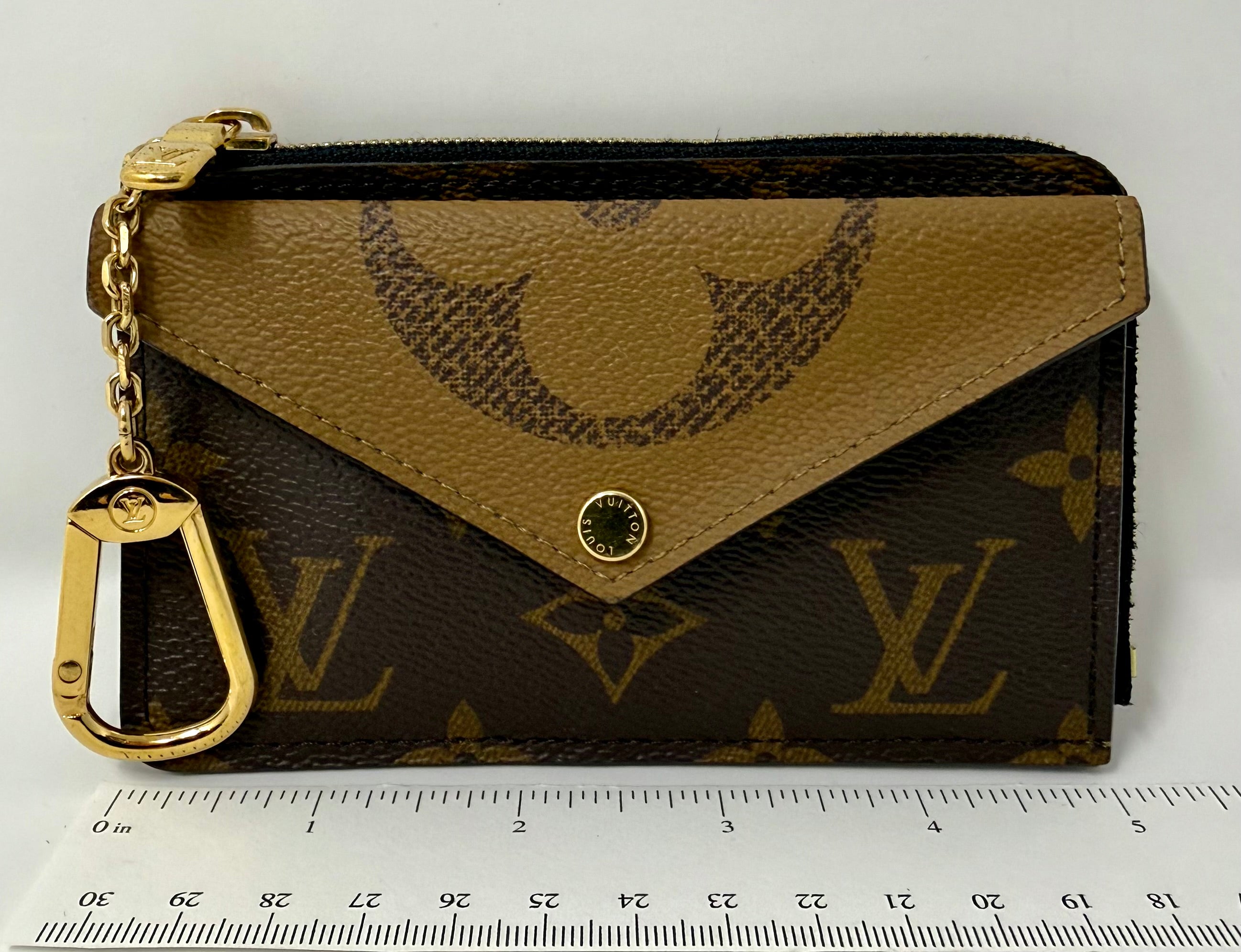 Louis Vuitton Reverse Monogram Recto Verso Card Holder (M81303)- microchipped