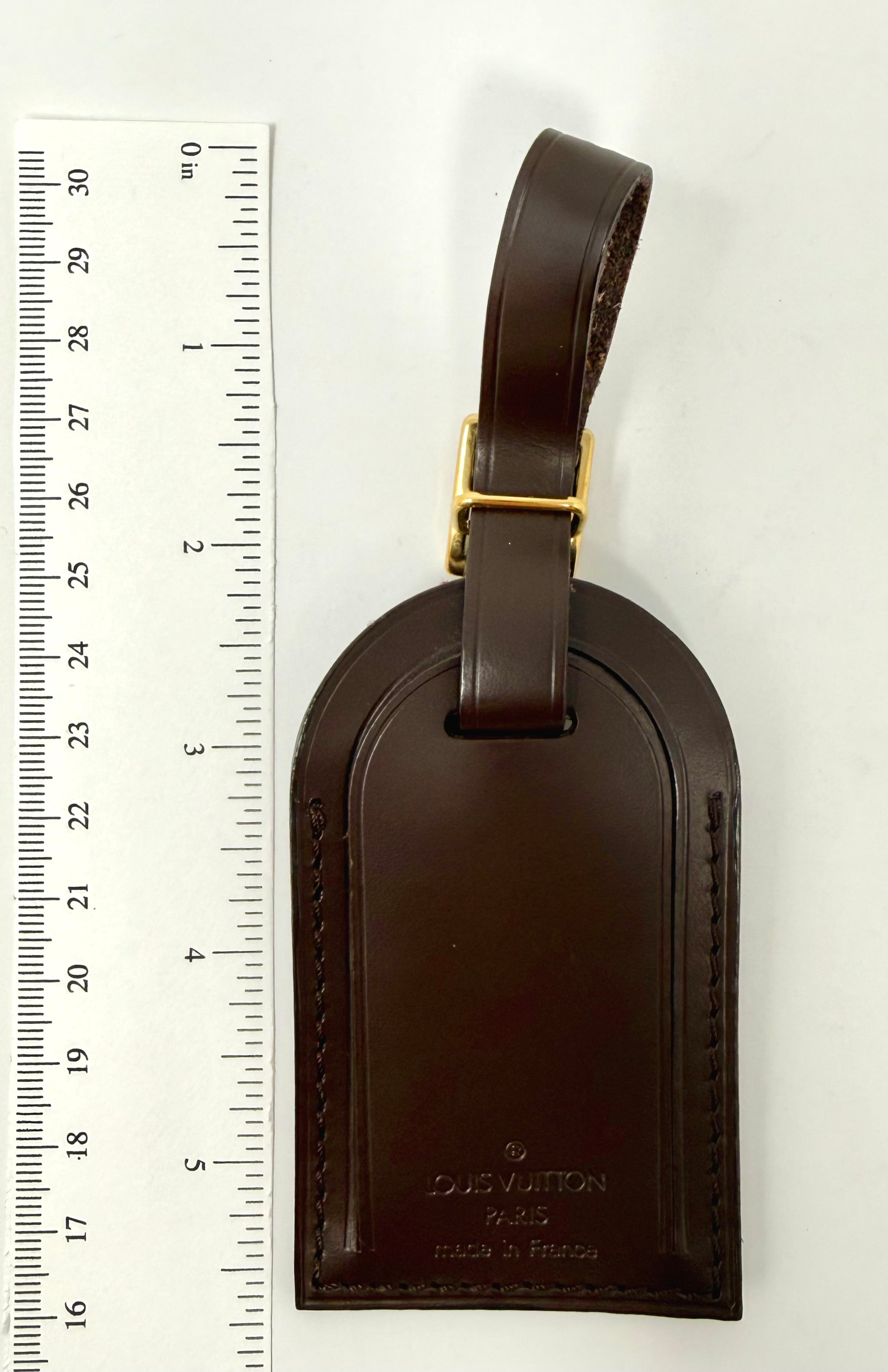 Louis Vuitton Calfskin Luggage Tag – Ebene, Excellent Condition