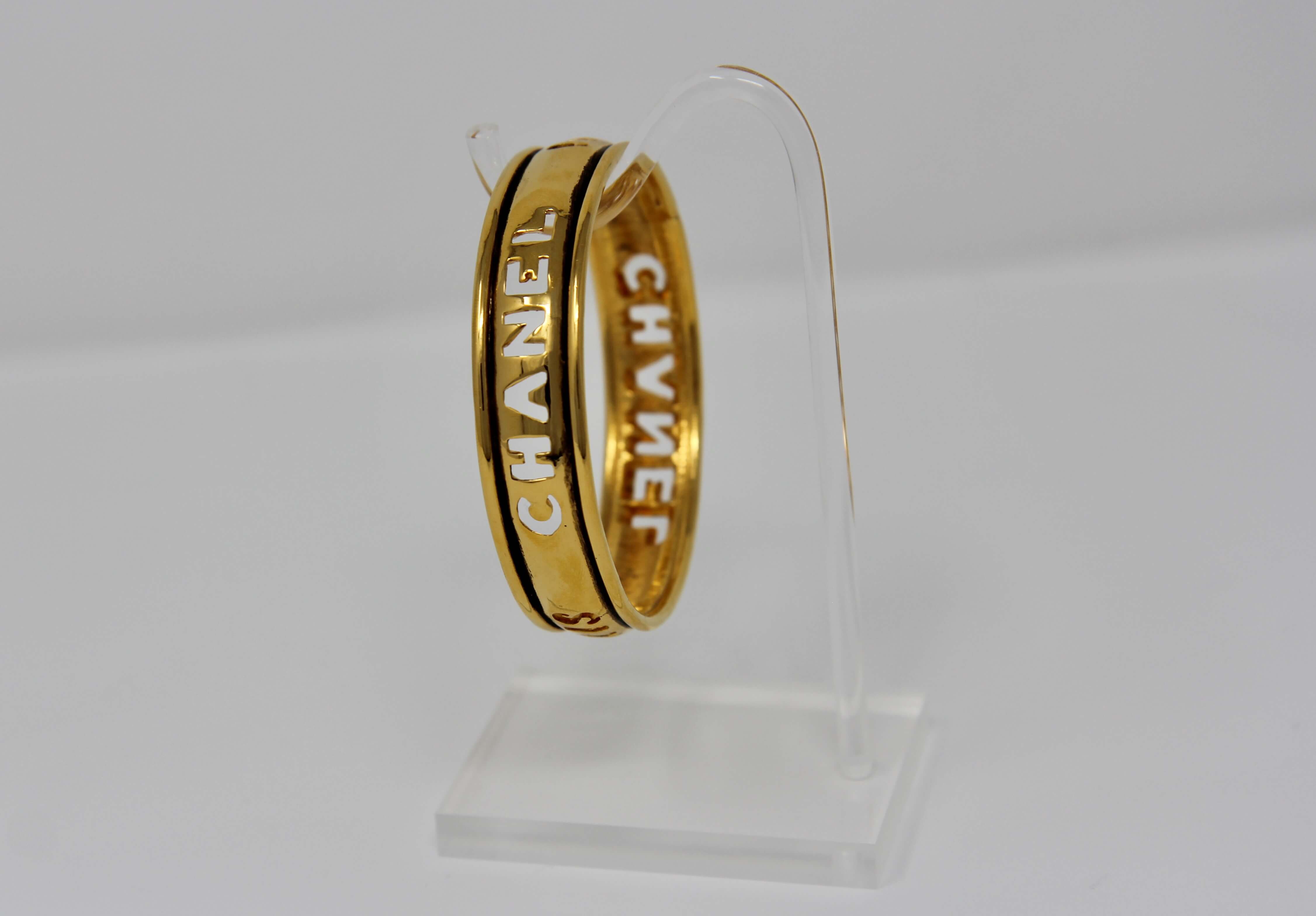Chanel – Vintage Logo Cuff Bracelet