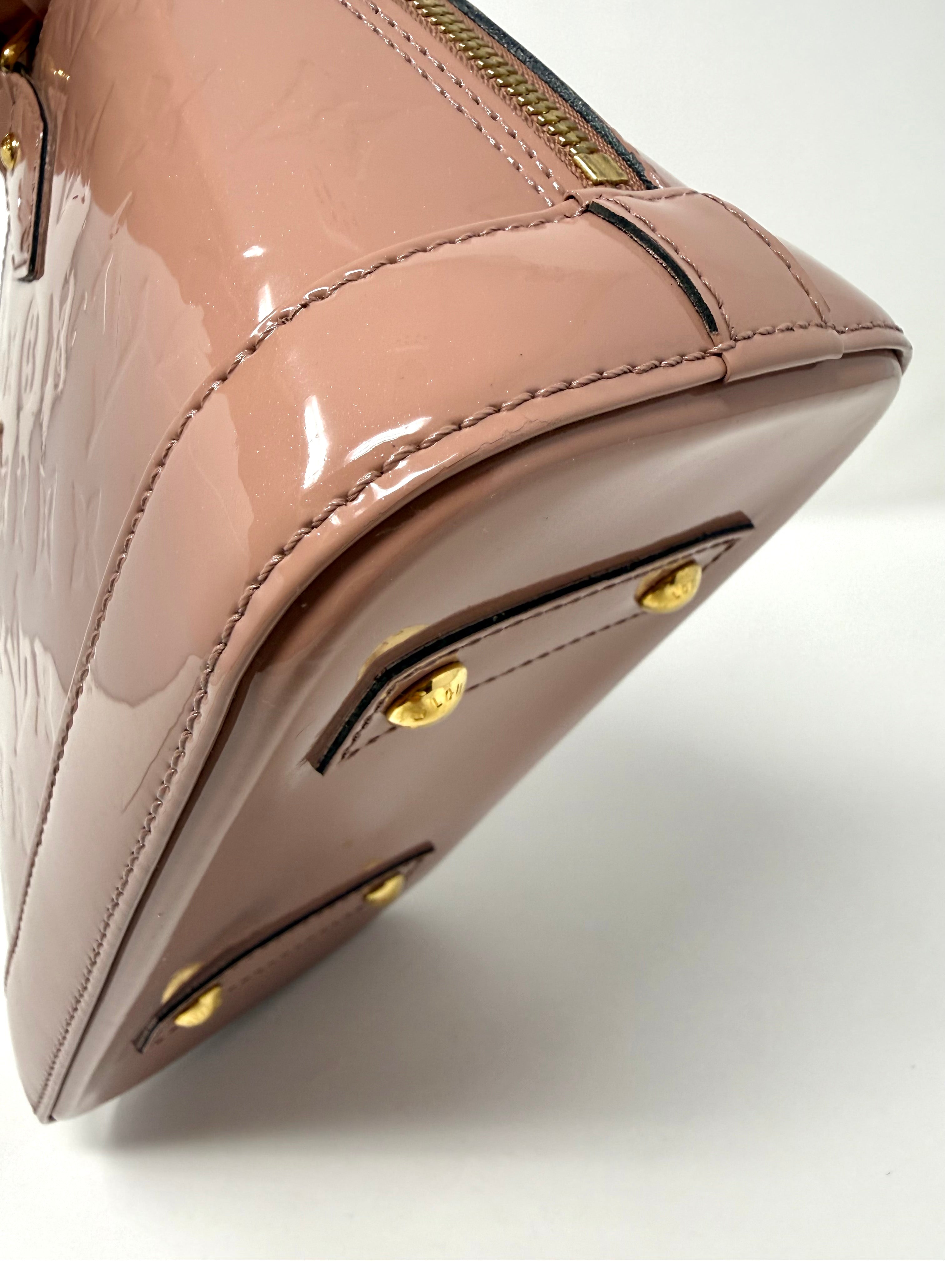 Louis Vuitton Alma BB Monogram Vernis Rose Velours Dusty Pink Bag (2012)