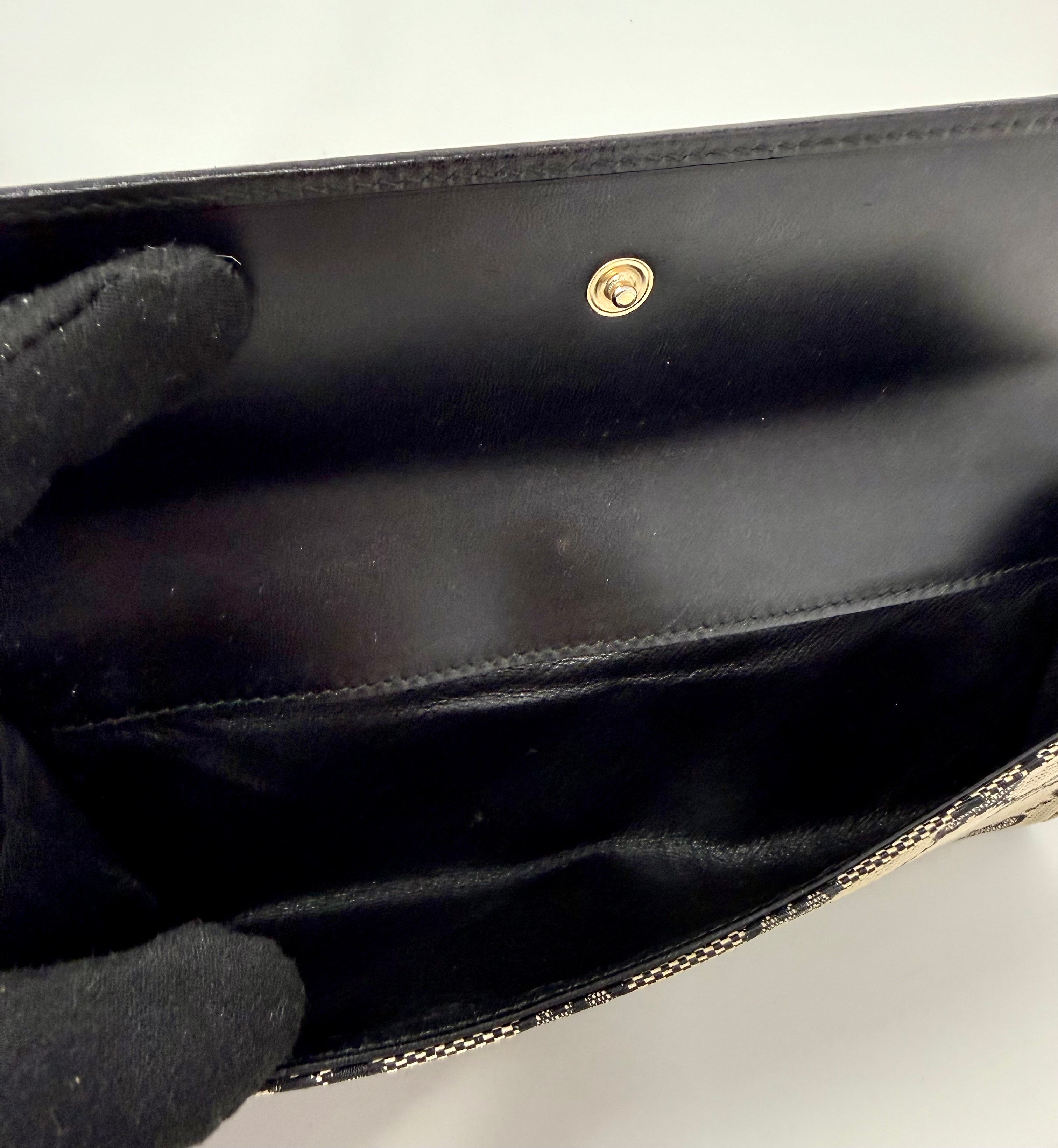 Gucci Jackie Continental Long Wallet – Black Leather, Vintage Y2K