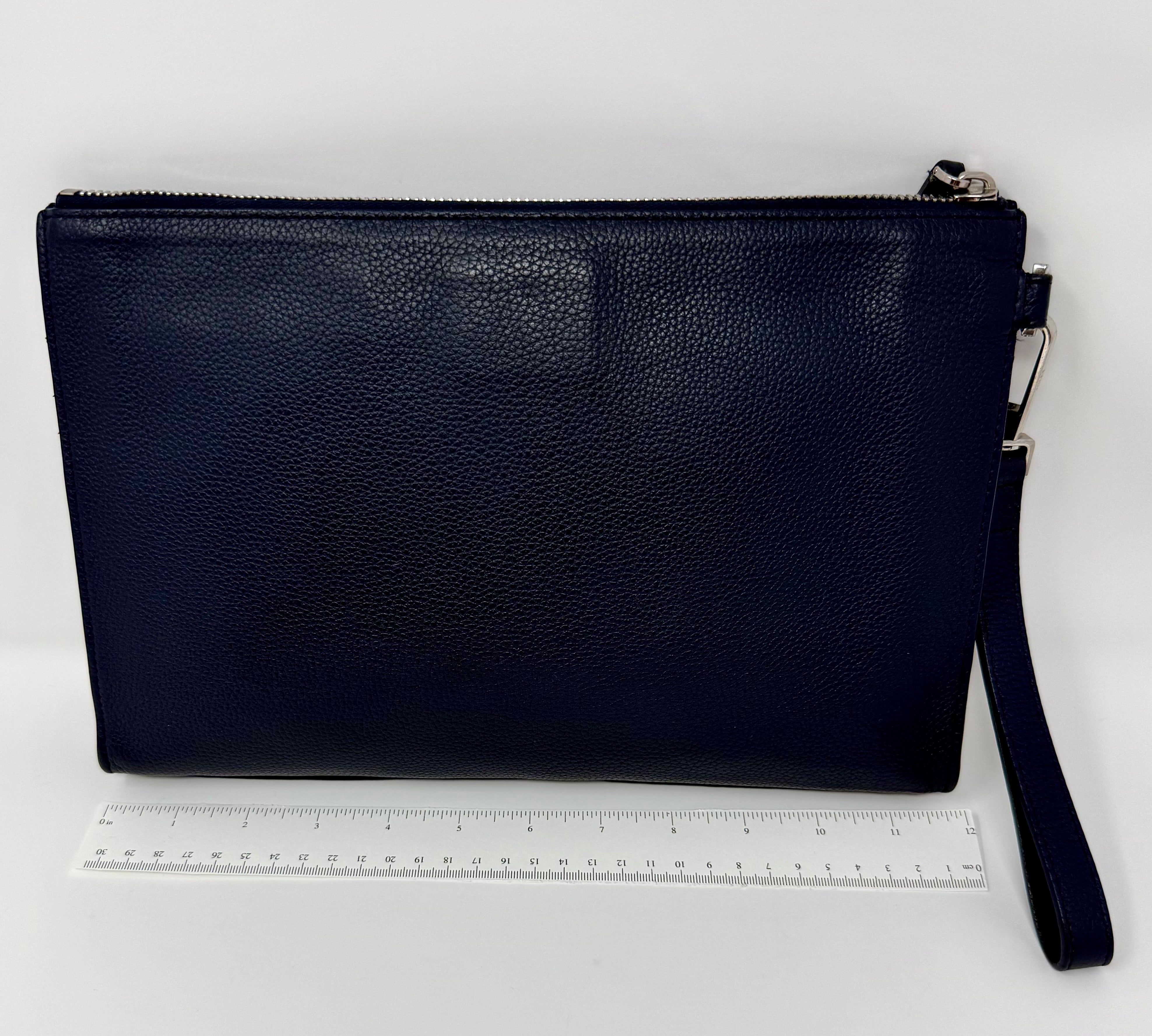 Dior Homme 2018 Grained Calfskin Atelier Clutch / Pouch