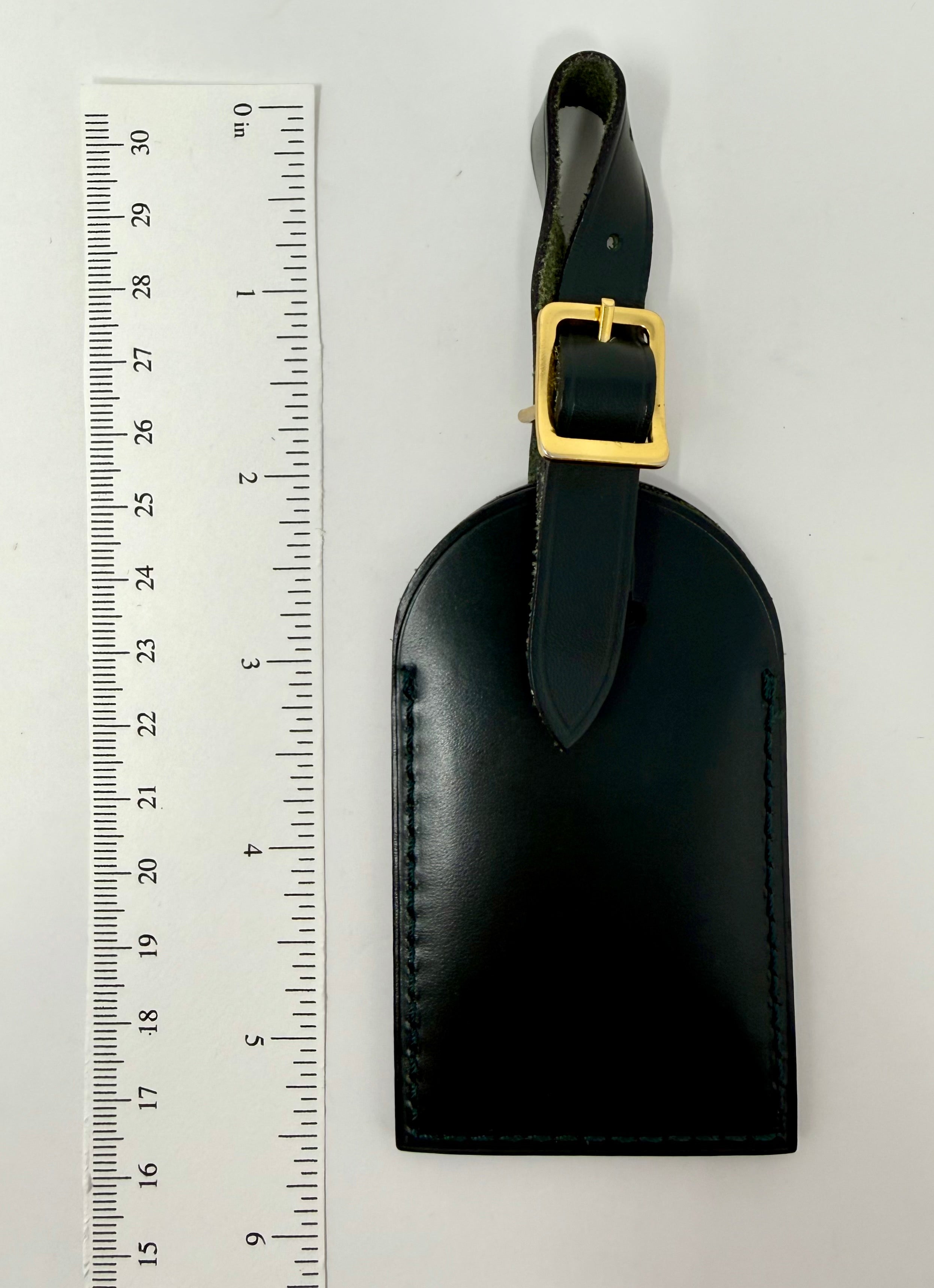 Louis Vuitton Calfskin Luggage Tag – Borneo Green, Like New
