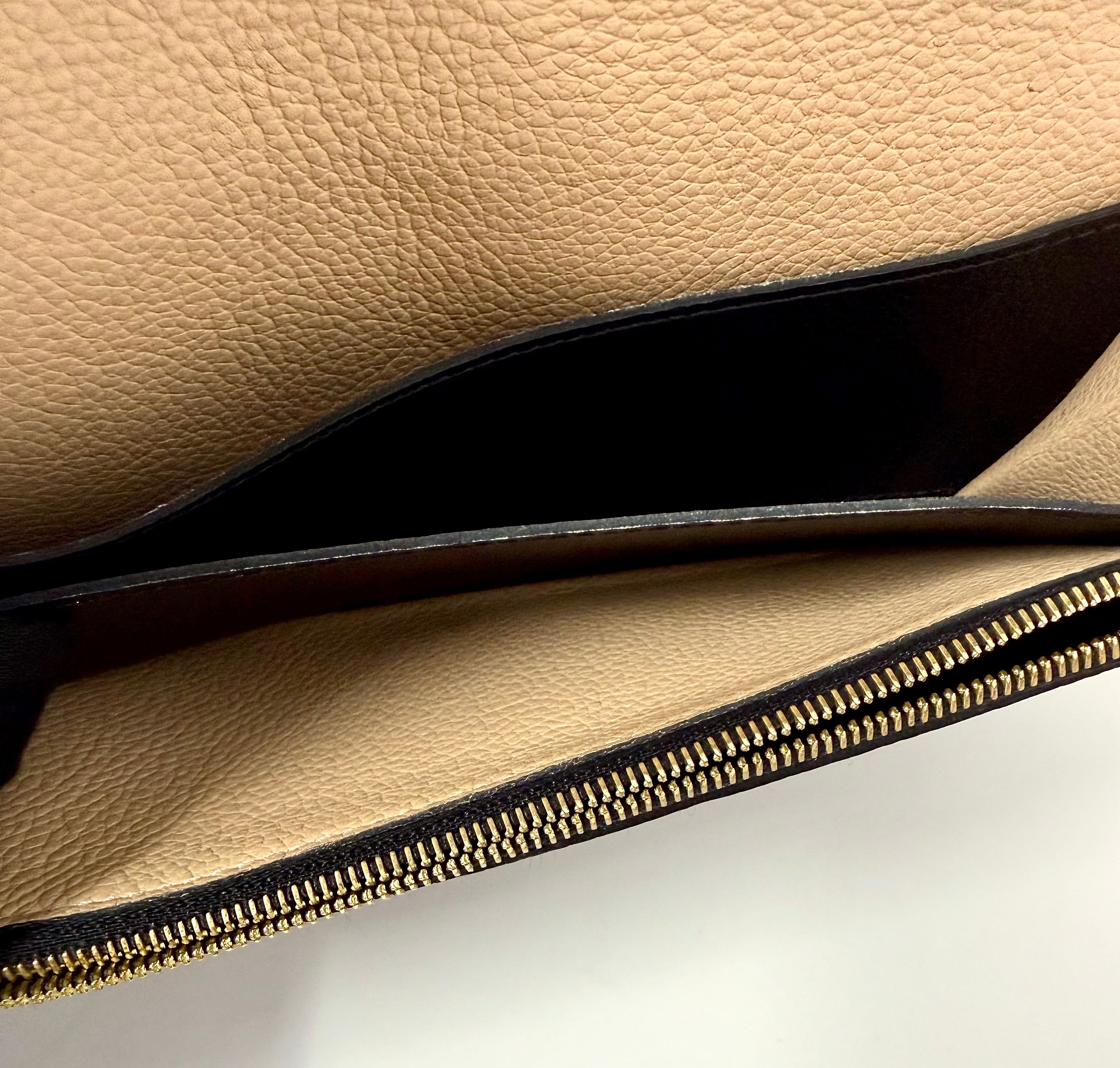 Louis Vuitton Monogram Empreinte Emilie Wallet – Black / Dune, CA4178 (2018)
