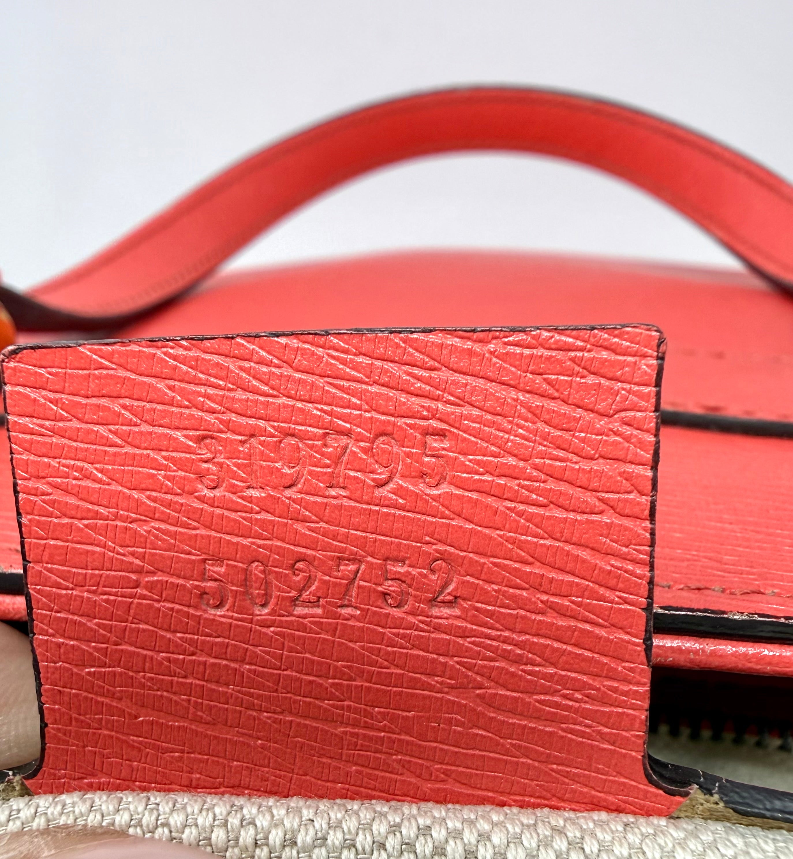 Gucci Bright Bit Medium Leather Tote in Coral