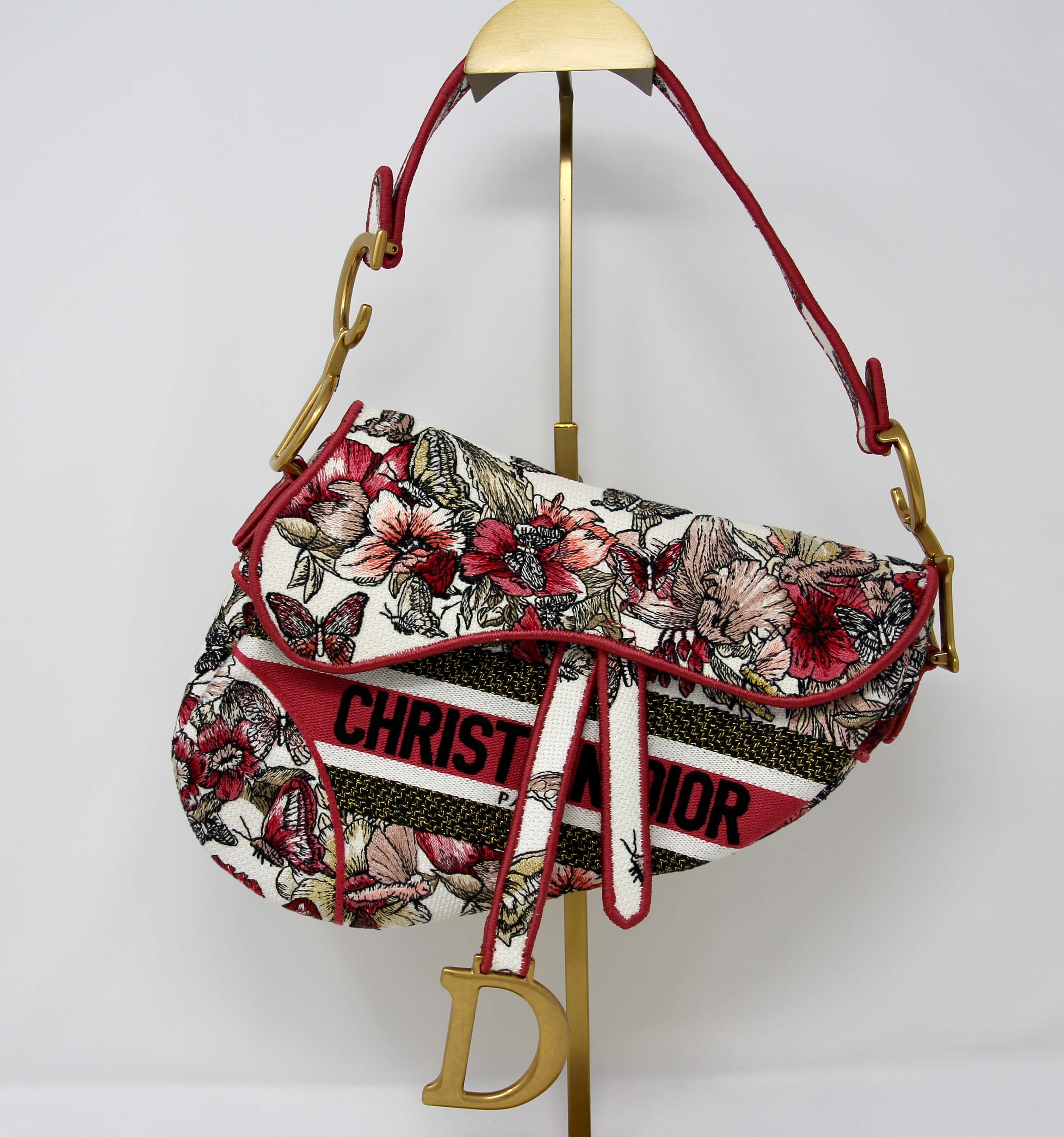 Christian Dior - Medium Saddle Bag – Multicolor Butterfly Embroidery