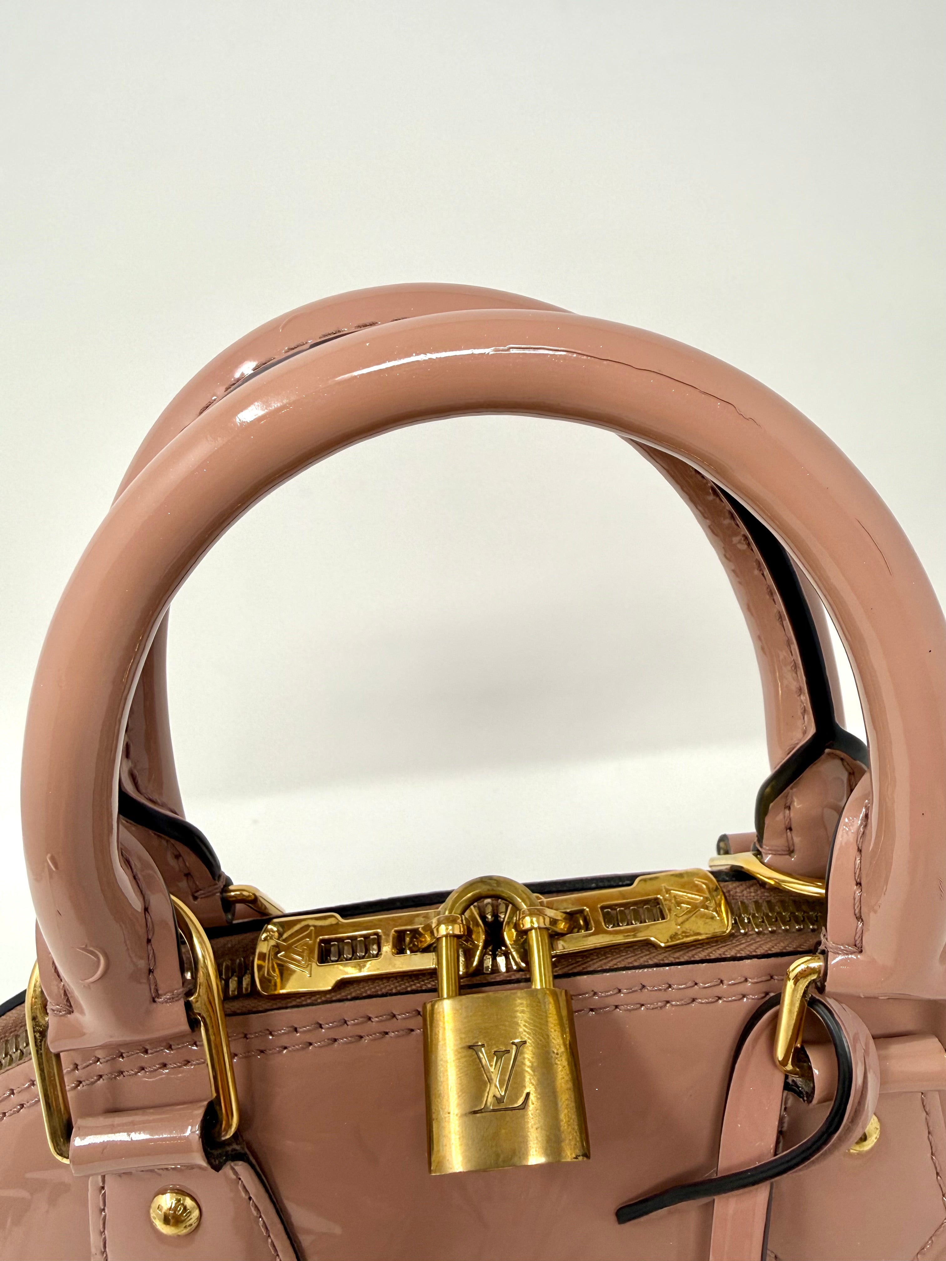 Louis Vuitton Alma BB Monogram Vernis Rose Velours Dusty Pink Bag (2012)