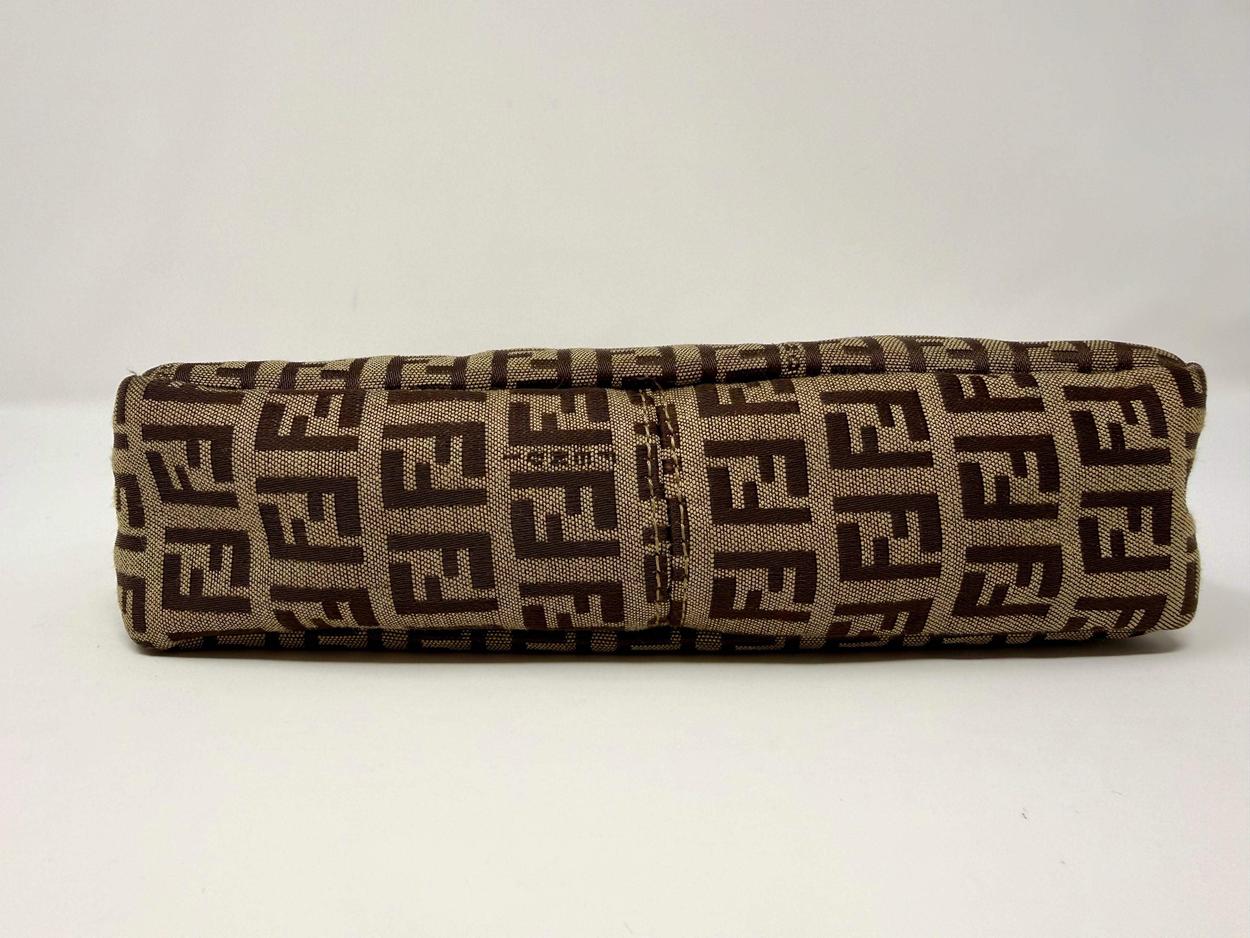 Vintage Y2K Fendi Zucchino Triple-Strap Pochette Shoulder Bag